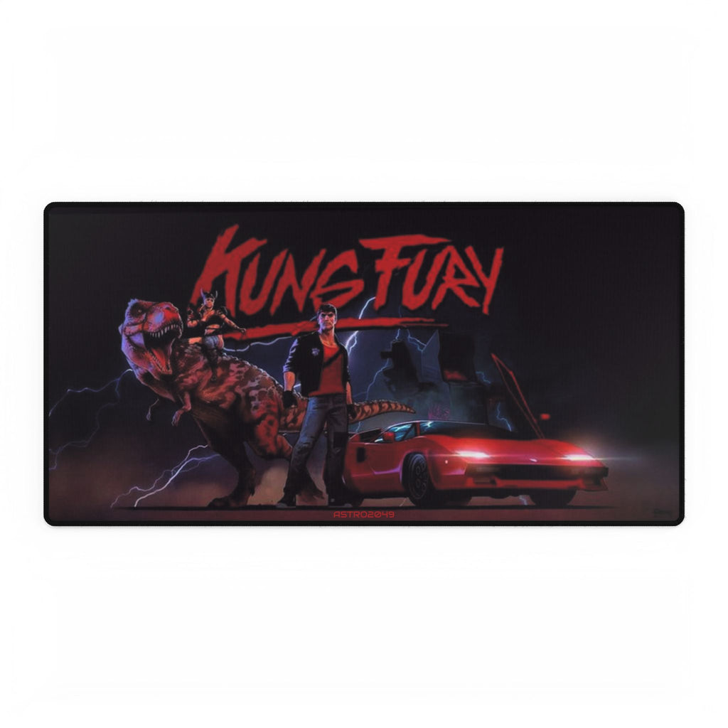 KUNG FURY - Inspired Desk Mat, Gamer Desk Accessories, Retro Office Decor, Unique Gift for Gamers, Computer Mousepad