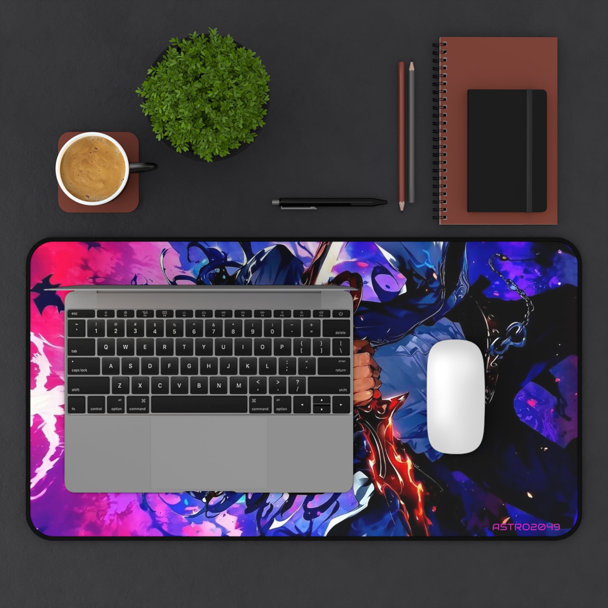 SOLO LEVELING - Sung Jinwoo - ARISE - Vibrant Anime Desk Mat - Gaming, Work, Home Office, Personalized Gift, Desk Accessories, Desk Decor