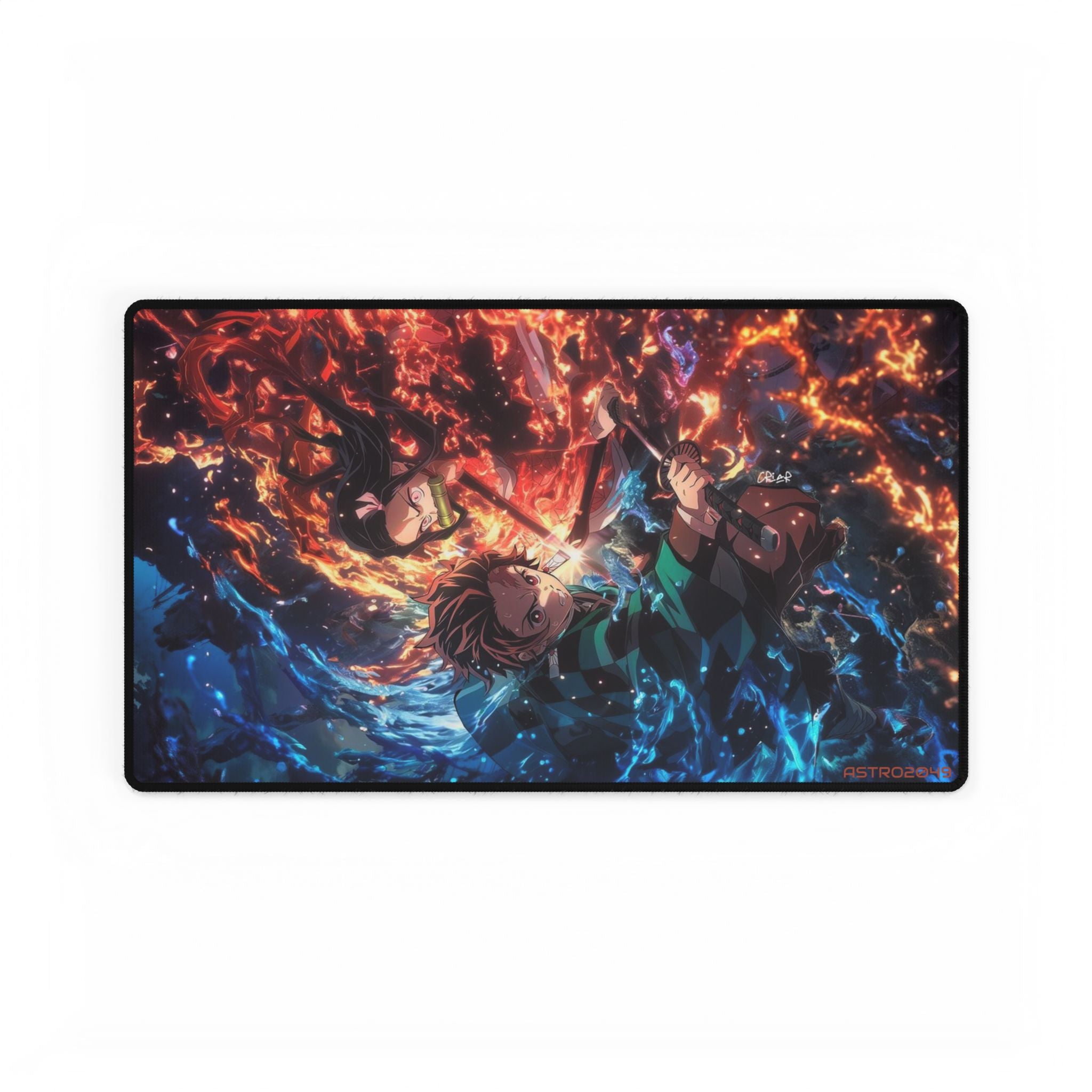 DEMON SLAYER - Kimetsu no yaiba - Vibrant Anime Desk Mat for Gamers - Cozy Work Surface, Cool Decor, Gift for Students, Office Essentials