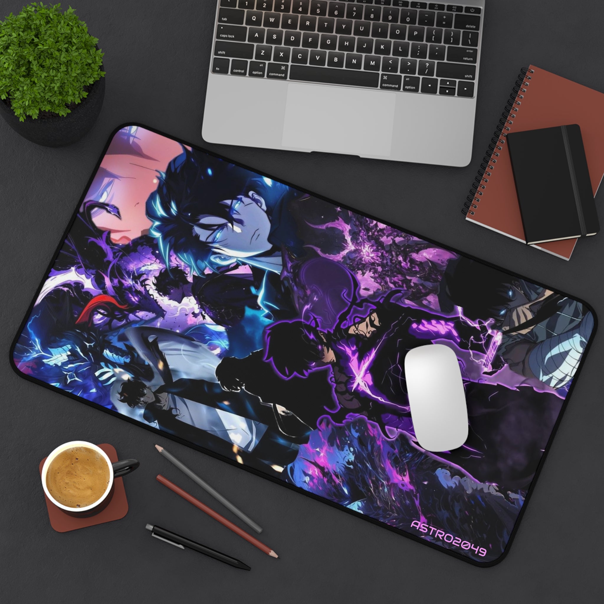 SOLO LEVELING - Sung Jinwoo - ARISE - Cosmic Themed Desk Mat for Gamers, Gaming Mouse Pad, Desk Accessories, Unique Gifts, Anime Decor