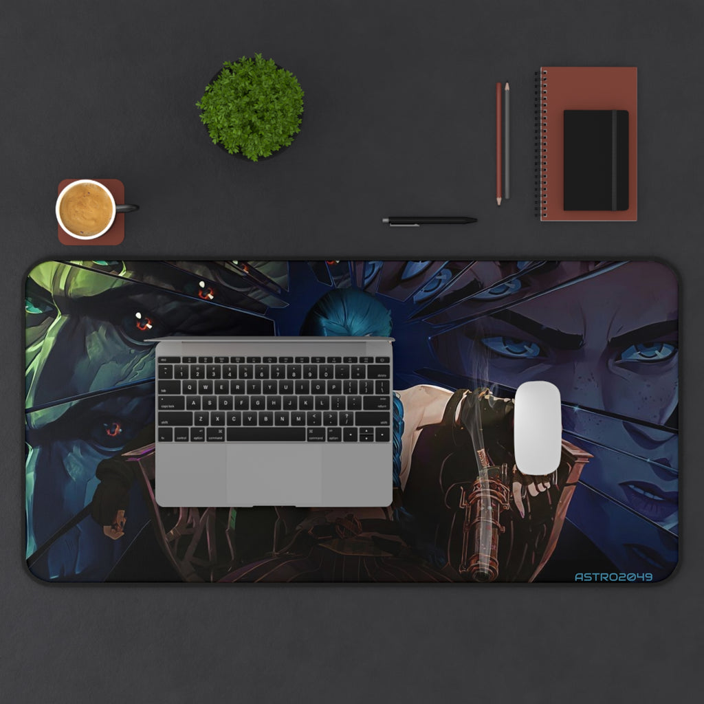 League of Legends - Arcane: JINX  - Vibrant Gaming Desk Mat | Cool Jinx Design | Perfect for Gamers, Unique Gifts, Desk Accessories