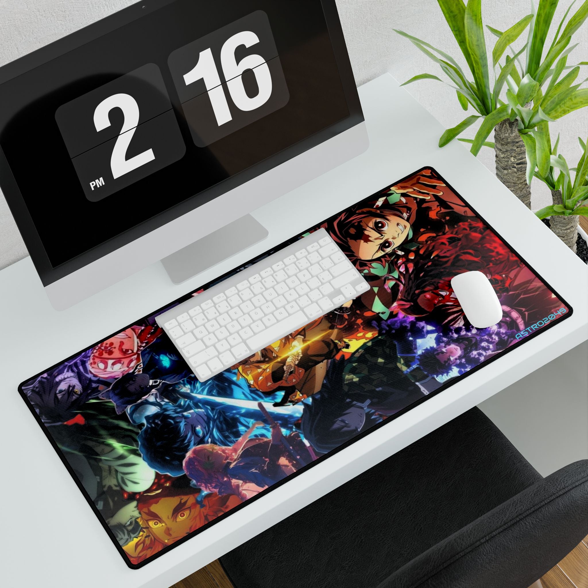 DEMON SLAYER - Kimetsu no yaiba - Anime-Inspired Desk Mat | Gaming Desk Accessory, Office Decor, Workstation Mat, Custom Mouse Pad