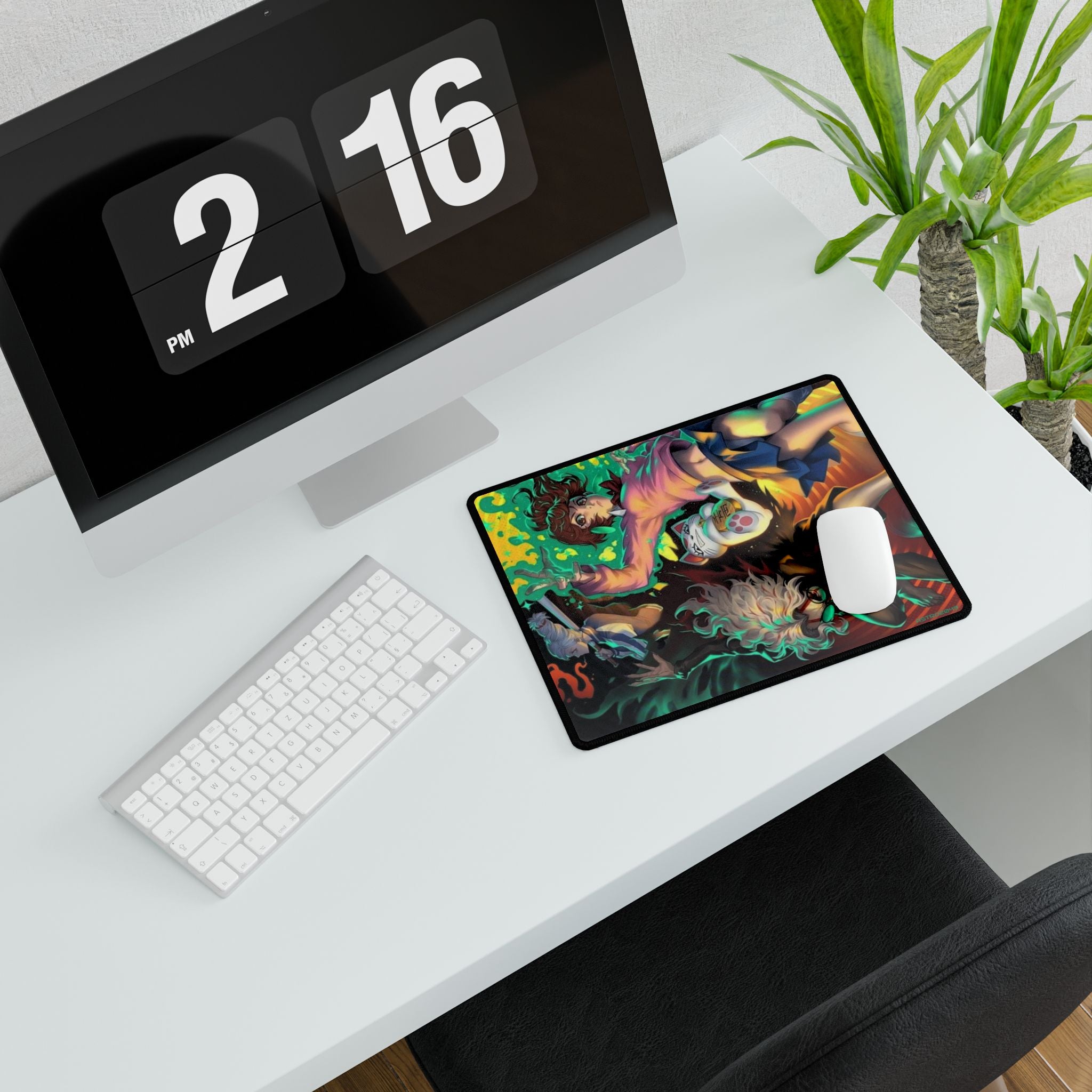 DANDADAN: Momo / Okarun - Vibrant Gaming Desk Mat - Anime Style, Desk Accessories, Gamer Gift, Office Decor, Desk Organization