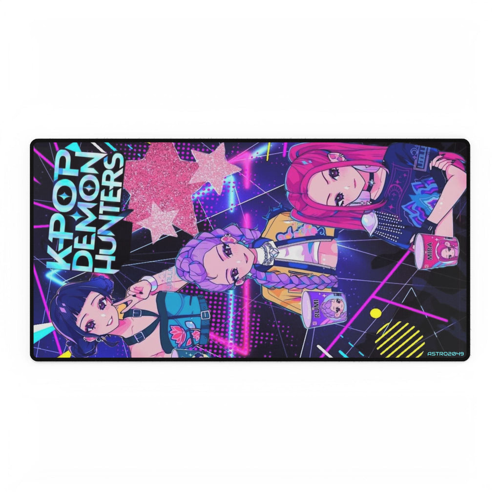 KPop Demon Hunters - HUNTRIX - K-Pop Themed Desk Mat, Stylish Mouse Pad for Gamers, Anime Desk Accessories, Office Decor, Gifts for Students