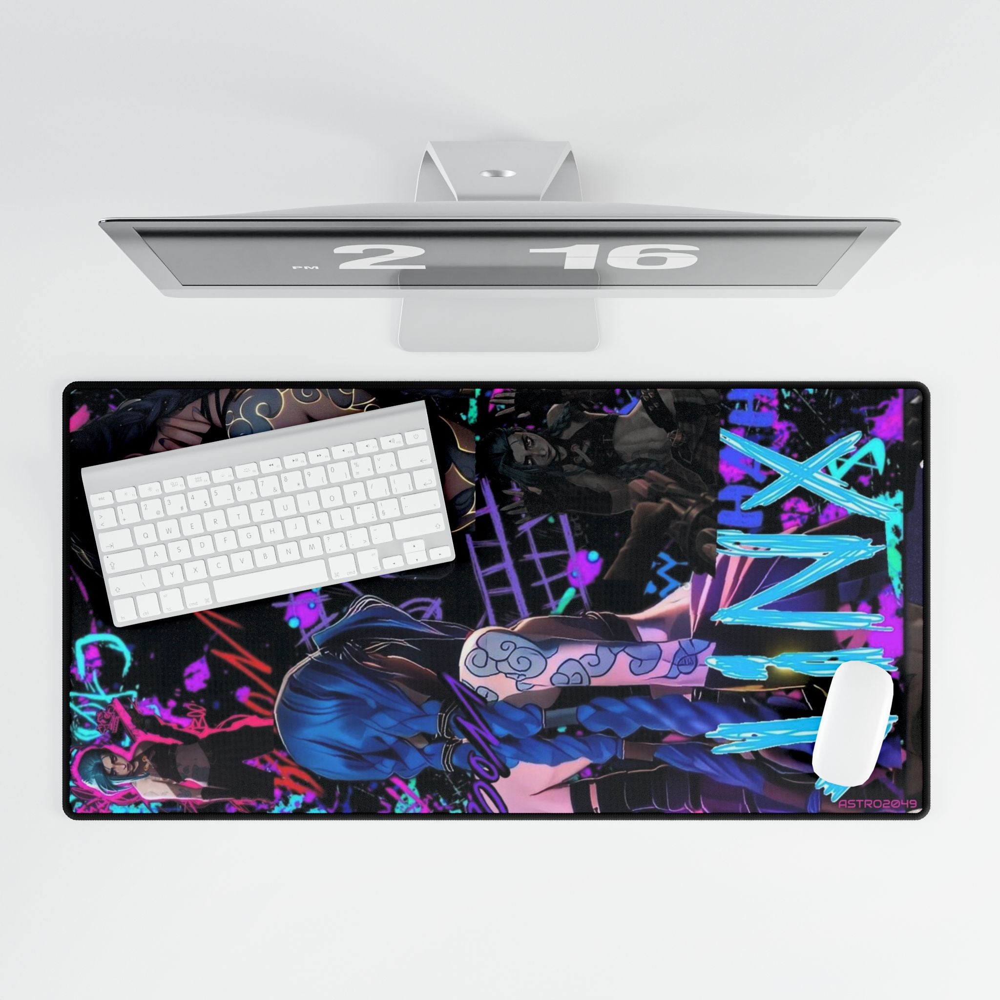 League of Legends - Arcane: JINX - Cyberpunk Desk Mats - Gaming Accessories, Stylish Office Decor, Computer Mouse Pads, Desk Accessories