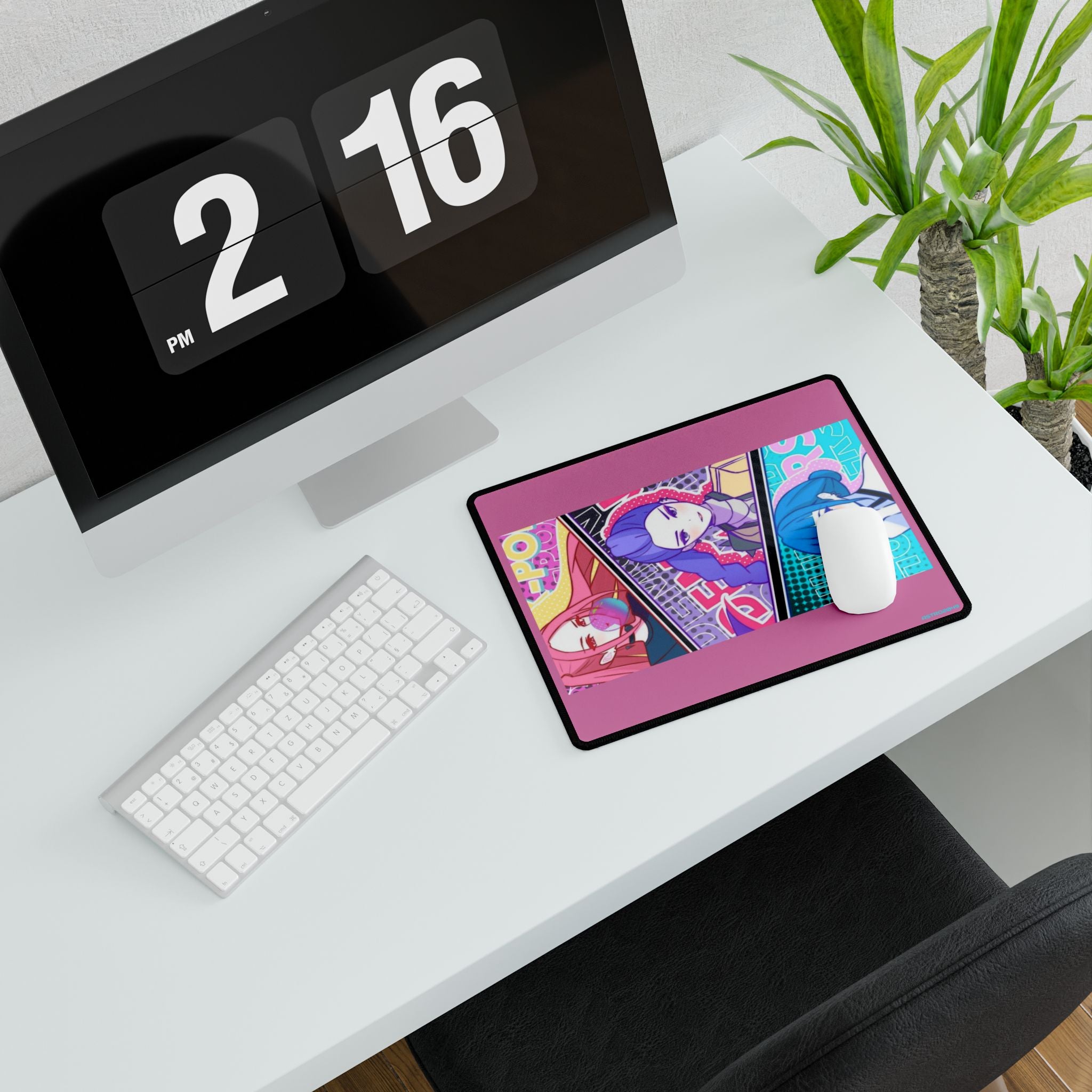 KPop Demon Hunters - HUNTRIX - Vibrant Gaming Desk Mat Featuring Anime Characters | Perfect for Gamers, Students, or Office Decor