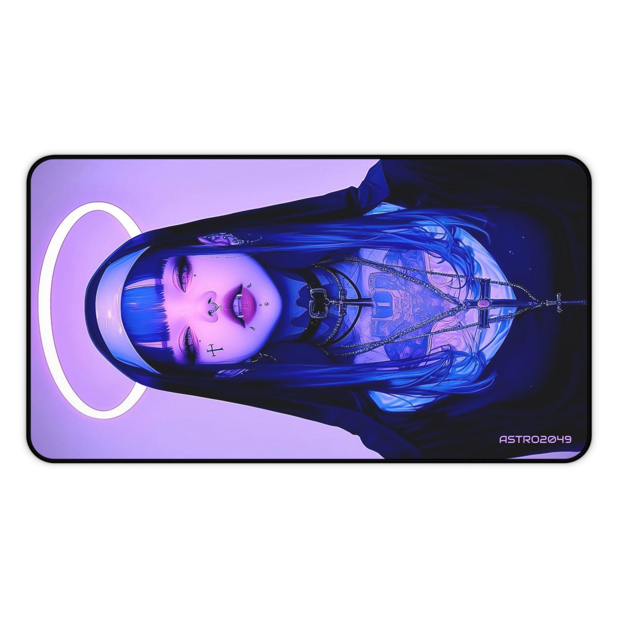 CYBERPUNK - GOTHIC: Aesthetic Desk Mat with Mystical Design - Unique Mouse Pad, Gaming Accessory, Gift for Anime Lovers, Workspace