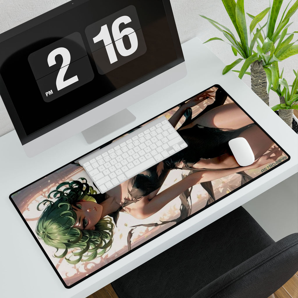 ONE-PUNCH MAN: Tatsumaki - Stylish Desk Mats for Gaming & Work, Aesthetic Mouse Pad for Office, Black Artistic Designs