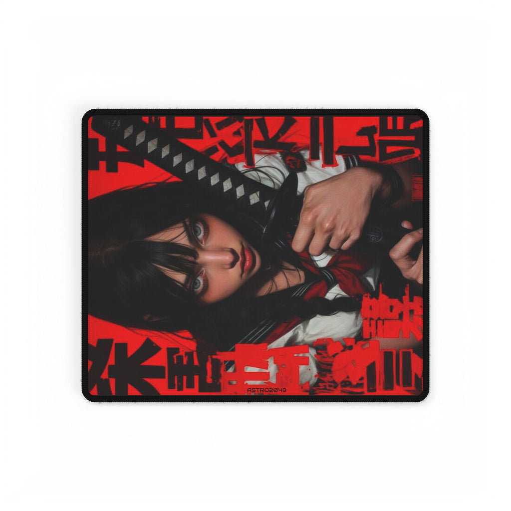 CYBERPUNK - GEISHA - SAMURAI - Anime-Inspired Desk Mat - Stylish Gaming Accessory, Office Decor, Computer Mat, Unique Gift for Gamers