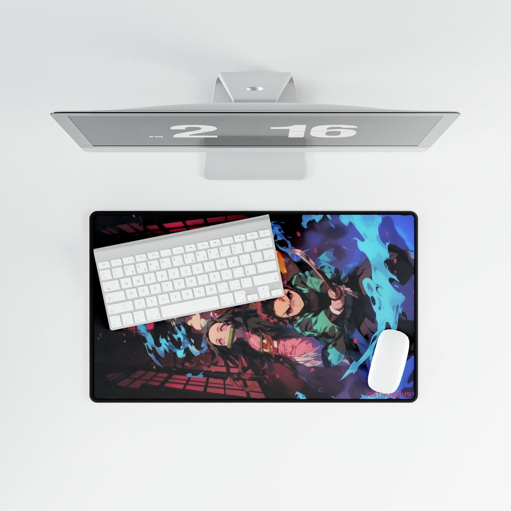 DEMON SLAYER - Kimetsu no yaiba - Anime Desk Mat for Gamers & Students, Geeky Office Decor, Anime Mouse Pad, Custom Gaming Setup