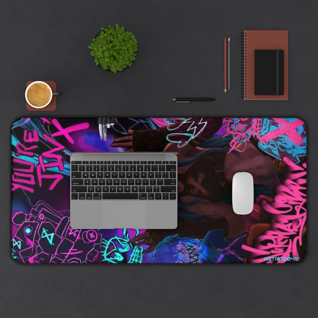 League of Legends - Arcane: JINX - Vibrant Gaming Desk Mat | Stylish Mousepad for Gamers | Perfect Gift for Gaming Enthusiasts.