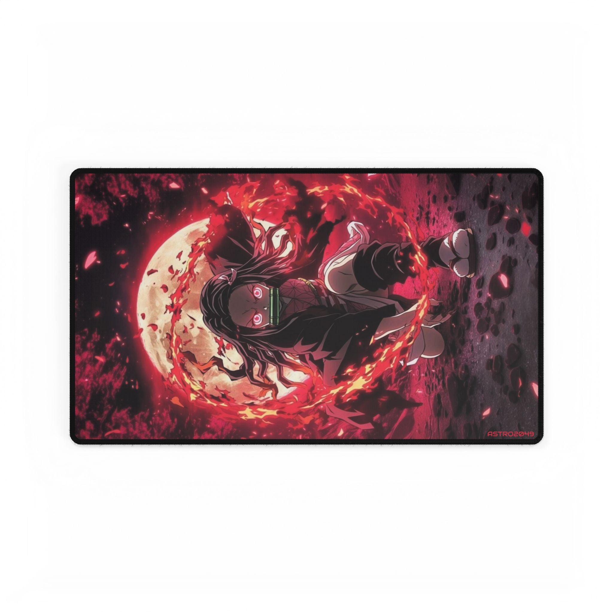 DEMON SLAYER - Kimetsu no yaiba - Anime-Themed Desk Mat with Unique Art, Gamer Desk Accessories, Home Office Decor, Anime Gifts for Fans