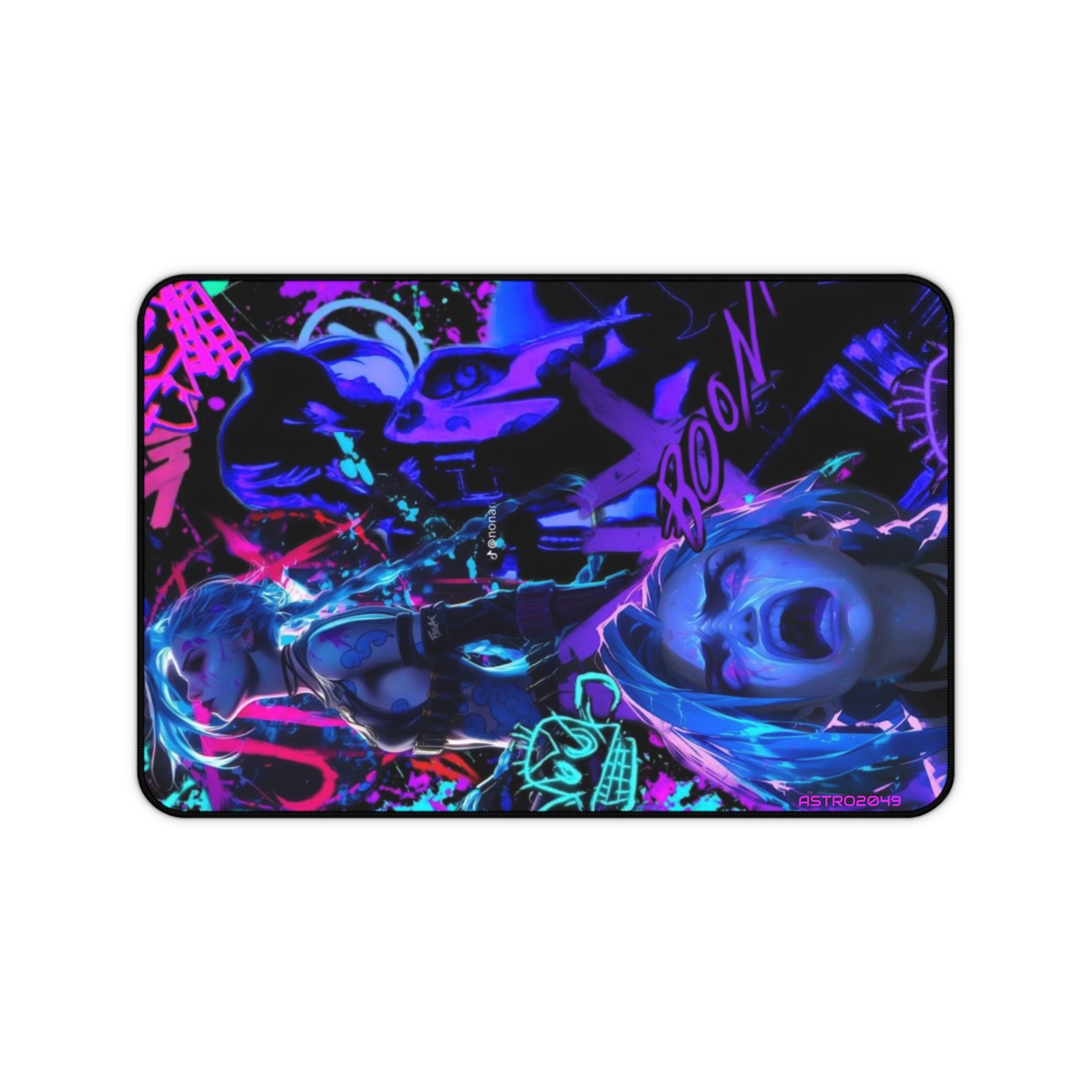 League of Legends - Arcane: JINX - Vibrant Anime Desk Mat for Gamers, Colorful Mouse Pad, Desktop Accessory, Gamer Gift, Desk Decor