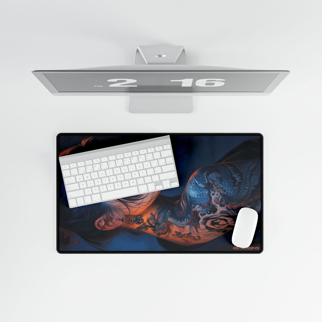CYBERPUNK - GEISHA - Stylish Desk Mats with Artistic Designs, Gaming Desk Accessories, Office Decor, Personalized Workspace, Unique Gifts