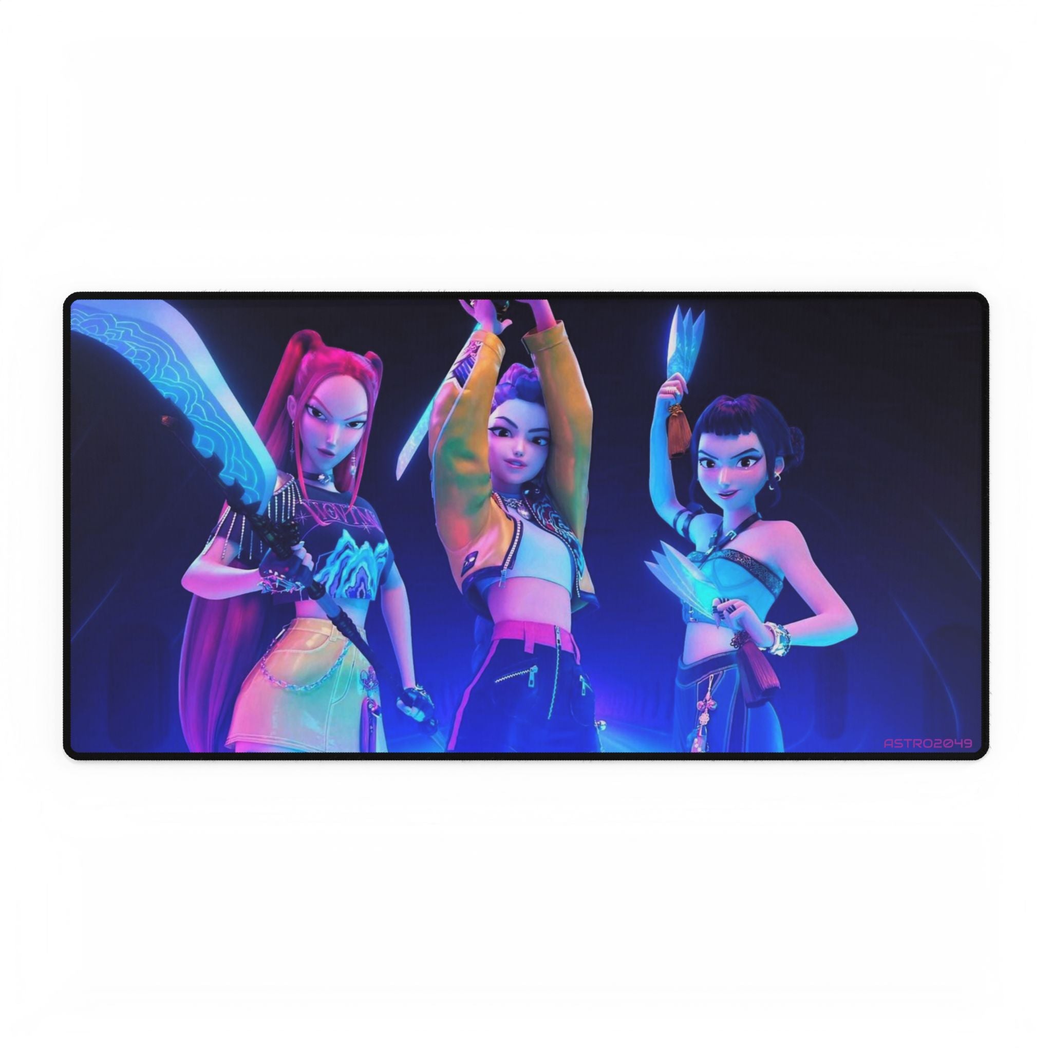 KPop Demon Hunters - HUNTRIX - Vibrant Gaming Desk Mat with Stylish Character Design, Office Decor, Gamer Gift, Colorful Mouse Pad