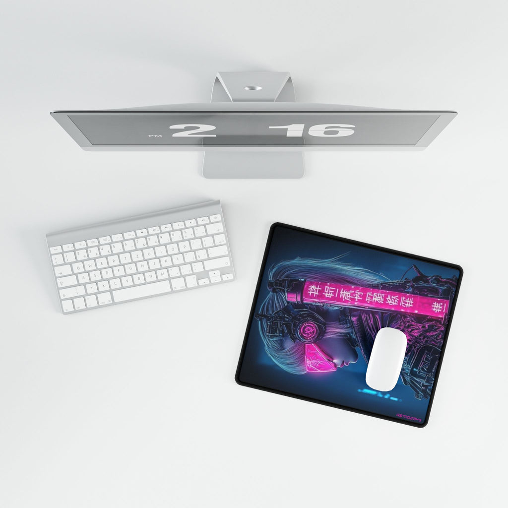 CYBERPUNK - SAMURAI - Futuristic Desk Mats for Gamers, Gaming Desk Accessories, Cyberpunk Mousepad, Stylish Office Decor