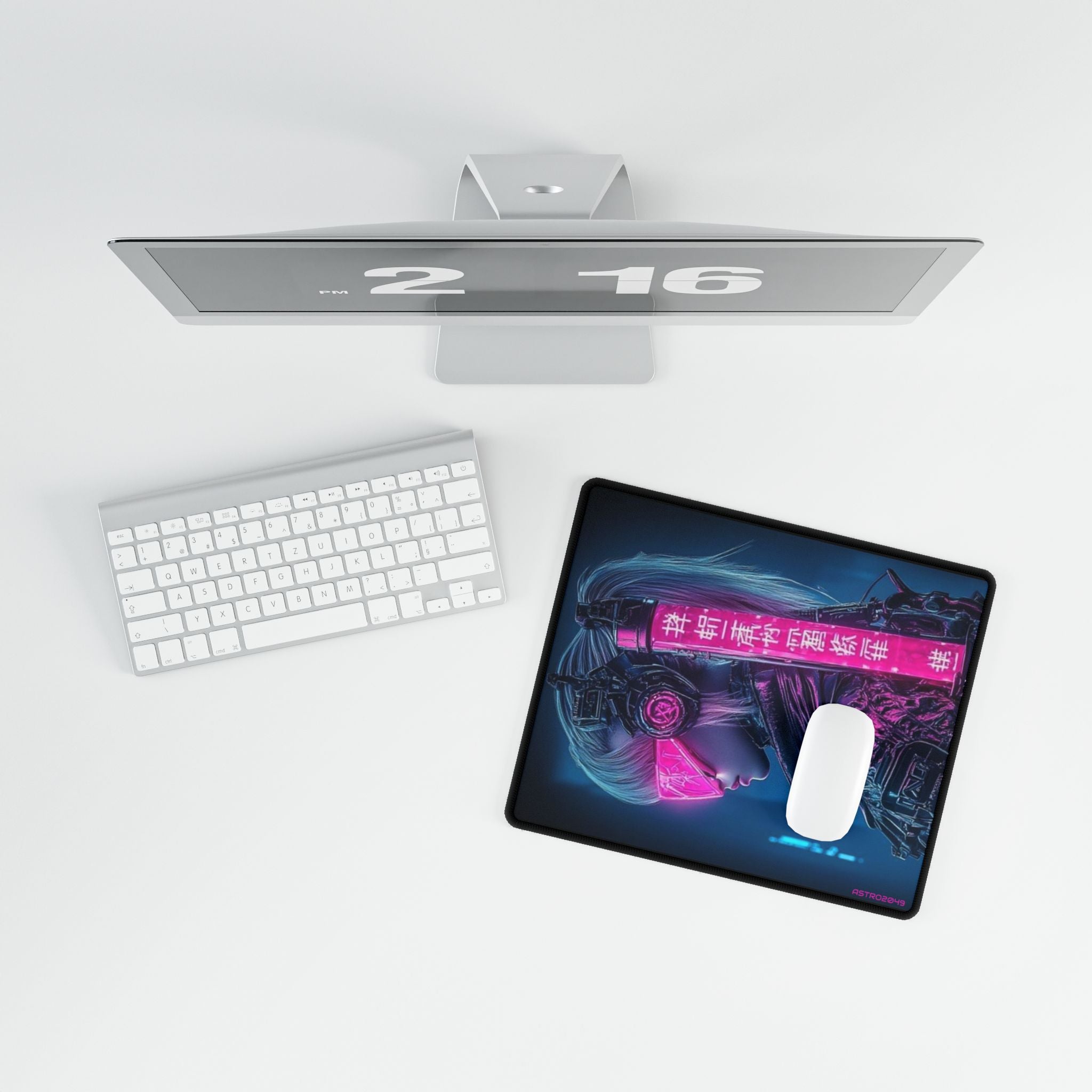 CYBERPUNK - SAMURAI - Futuristic Desk Mats for Gamers, Gaming Desk Accessories, Cyberpunk Mousepad, Stylish Office Decor