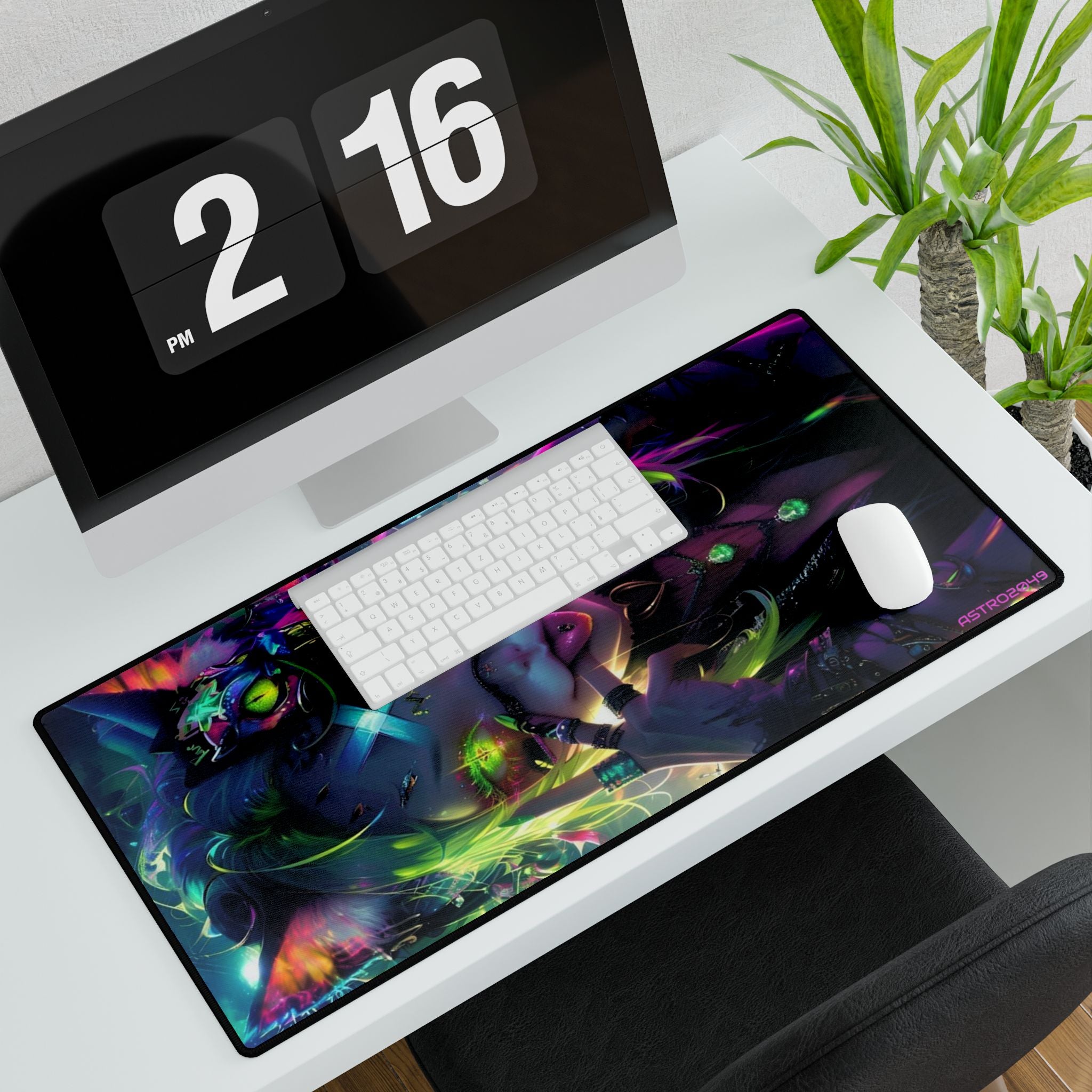 CYBERPUNK - Vibrant Gaming Desk Mat, Colorful Large Mouse Pad, Desk Accessories, Office Decor, Gamer Gift, Art Desk Mats