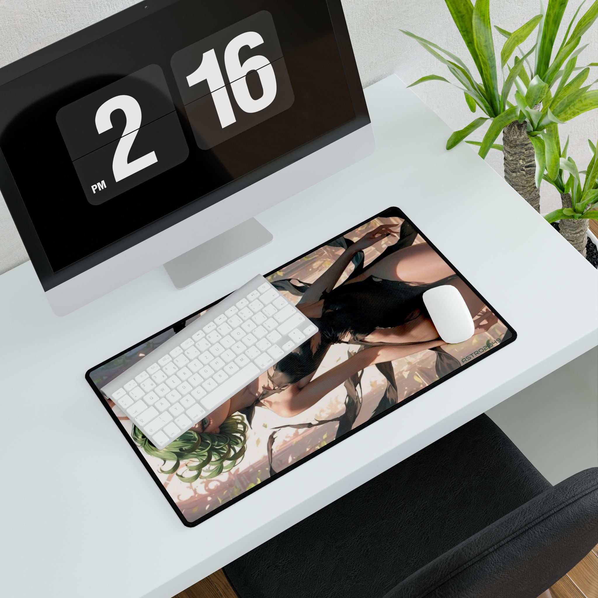 ONE-PUNCH MAN: Tatsumaki - Stylish Desk Mats for Gaming & Work, Aesthetic Mouse Pad for Office, Black Artistic Designs