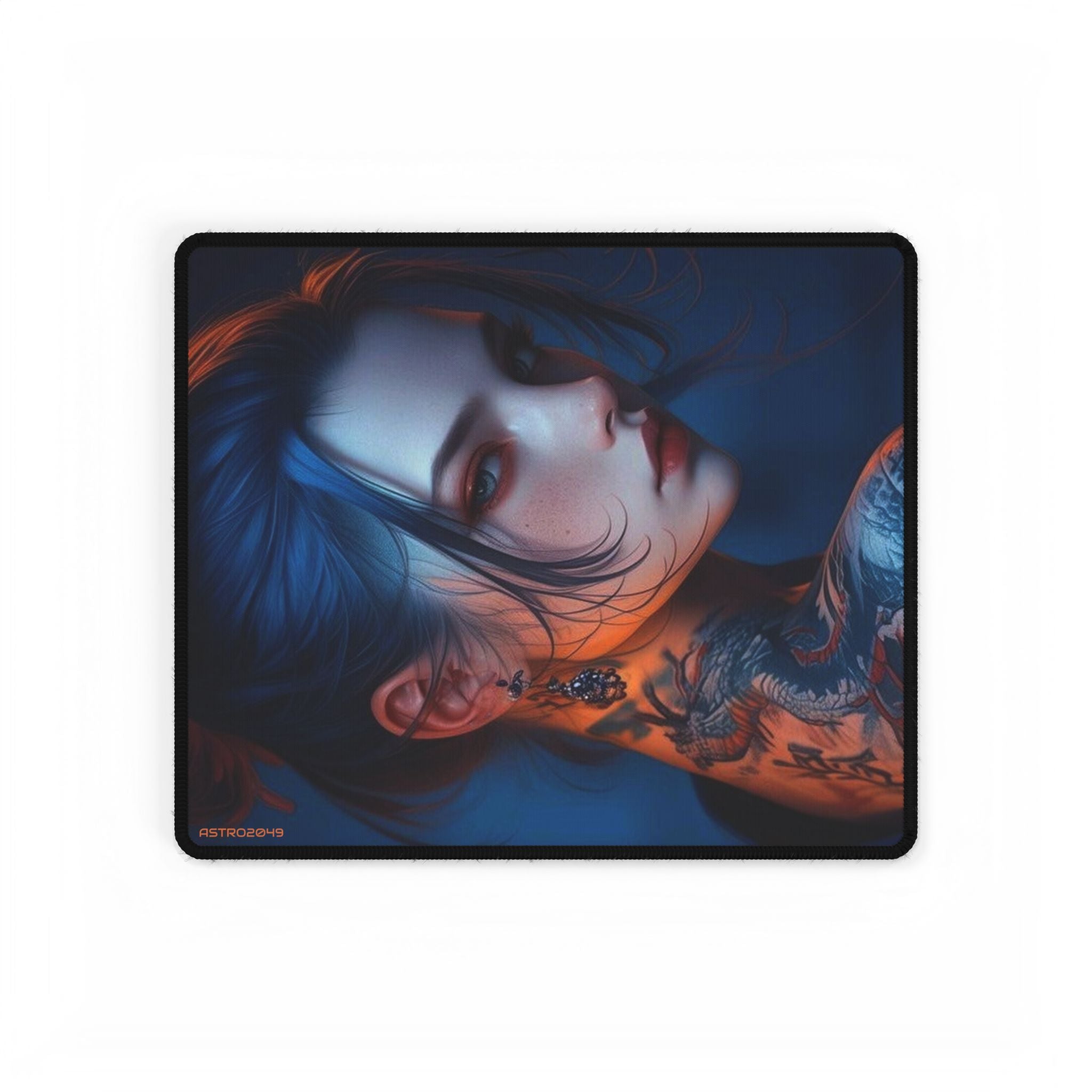 CYBERPUNK - GEISHA - Stylish Desk Mats with Artistic Designs, Gaming Desk Accessories, Office Decor, Personalized Workspace, Unique Gifts