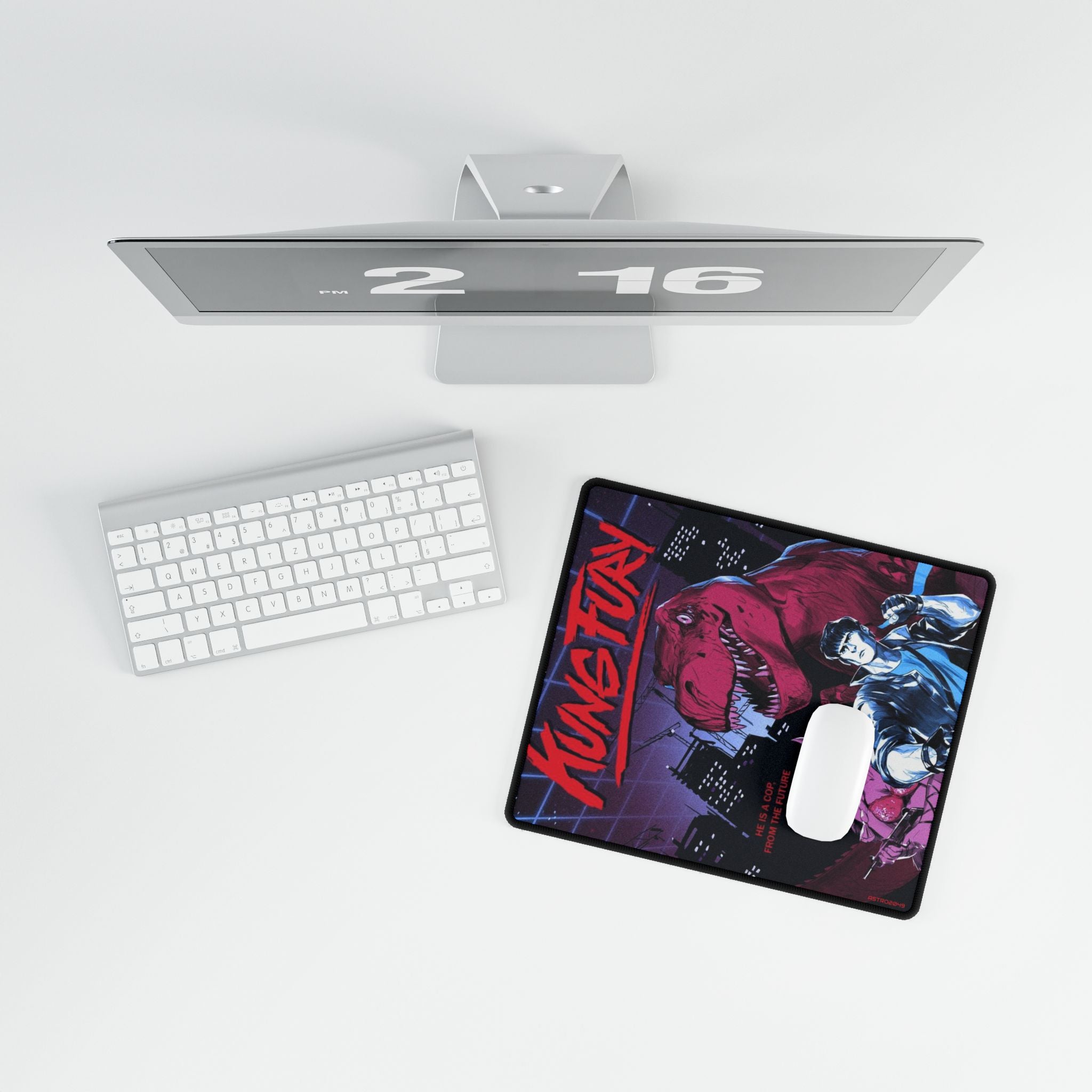 KUNG FURY - Desk Mat - Retro Gaming Desk Pad, Computer Mouse Pad, Home Office Decor, Gaming Gear, Unique Gift Idea