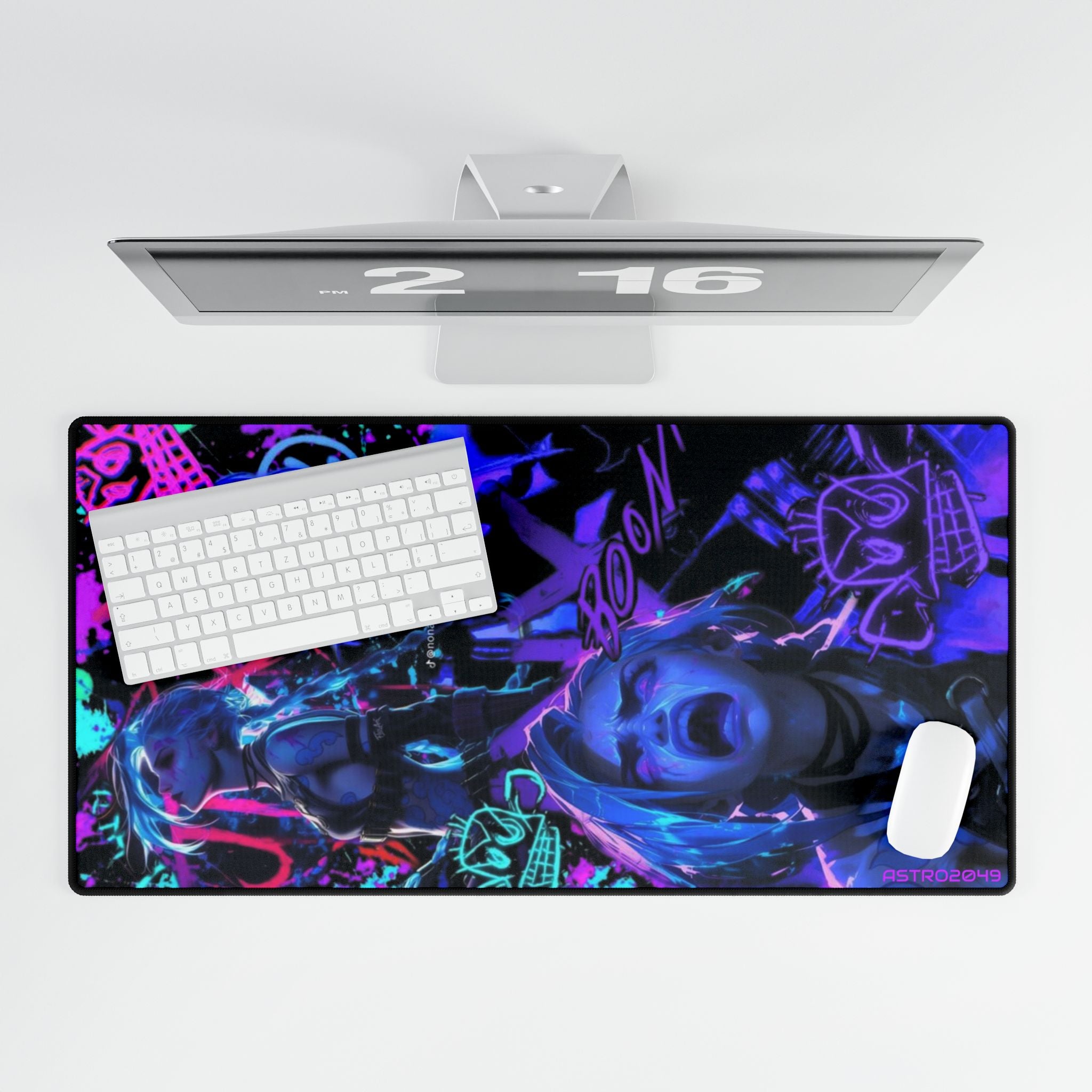 League of Legends - Arcane: JINX - Vibrant Gamer Desk Mats, Gaming Accessories, Home Office Decor, Stylish Mouse Pad, Unique Workstation Mat
