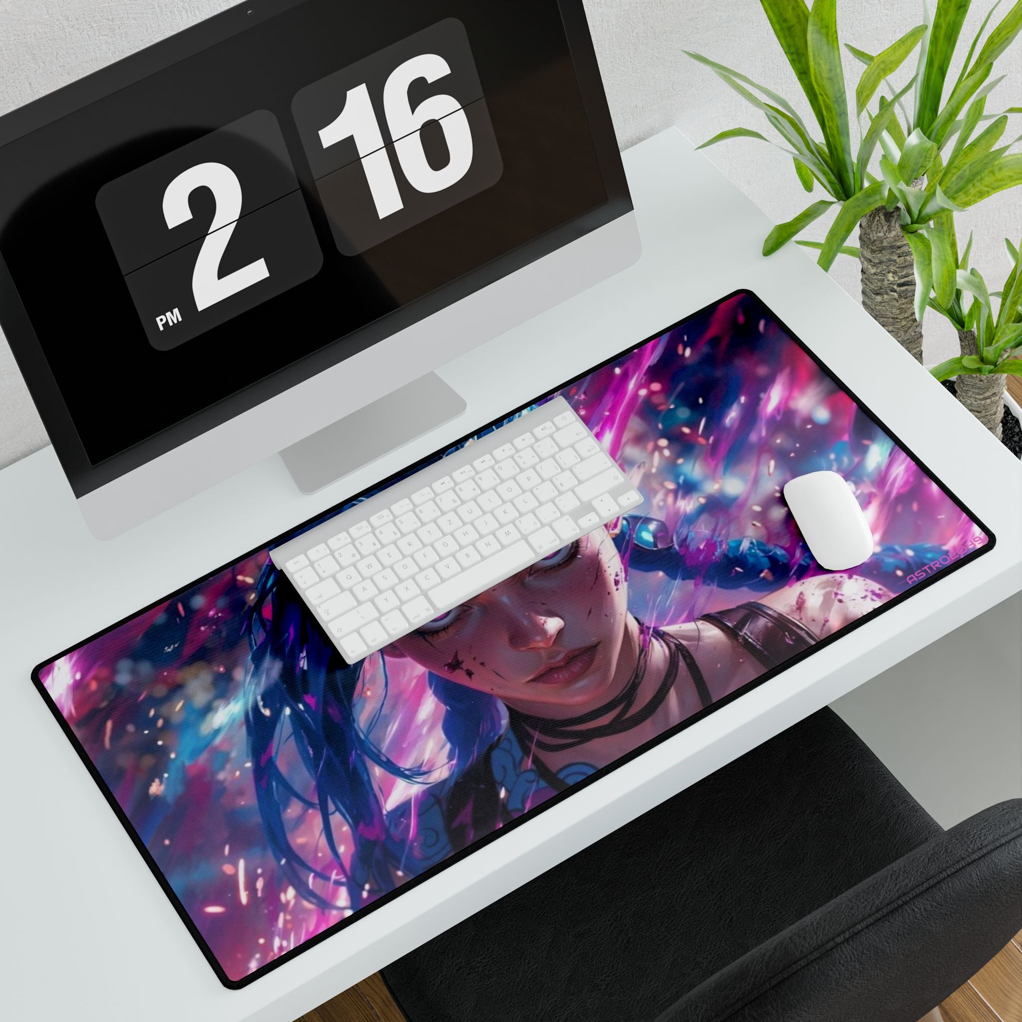League of Legends - Arcane: JINX - Vibrant Gamer Desk Mat | Artistic Gaming Pad for Home Office, Computer, Custom Desk Accessories, Gift