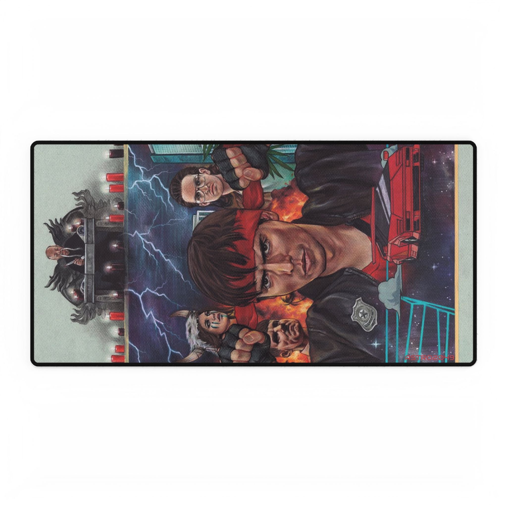 KUNG FURY - Retro Action Desk Mat for Gamers and Movie Lovers, Gaming Accessories, Home Office Decor, Gift Idea, Desk Organizer