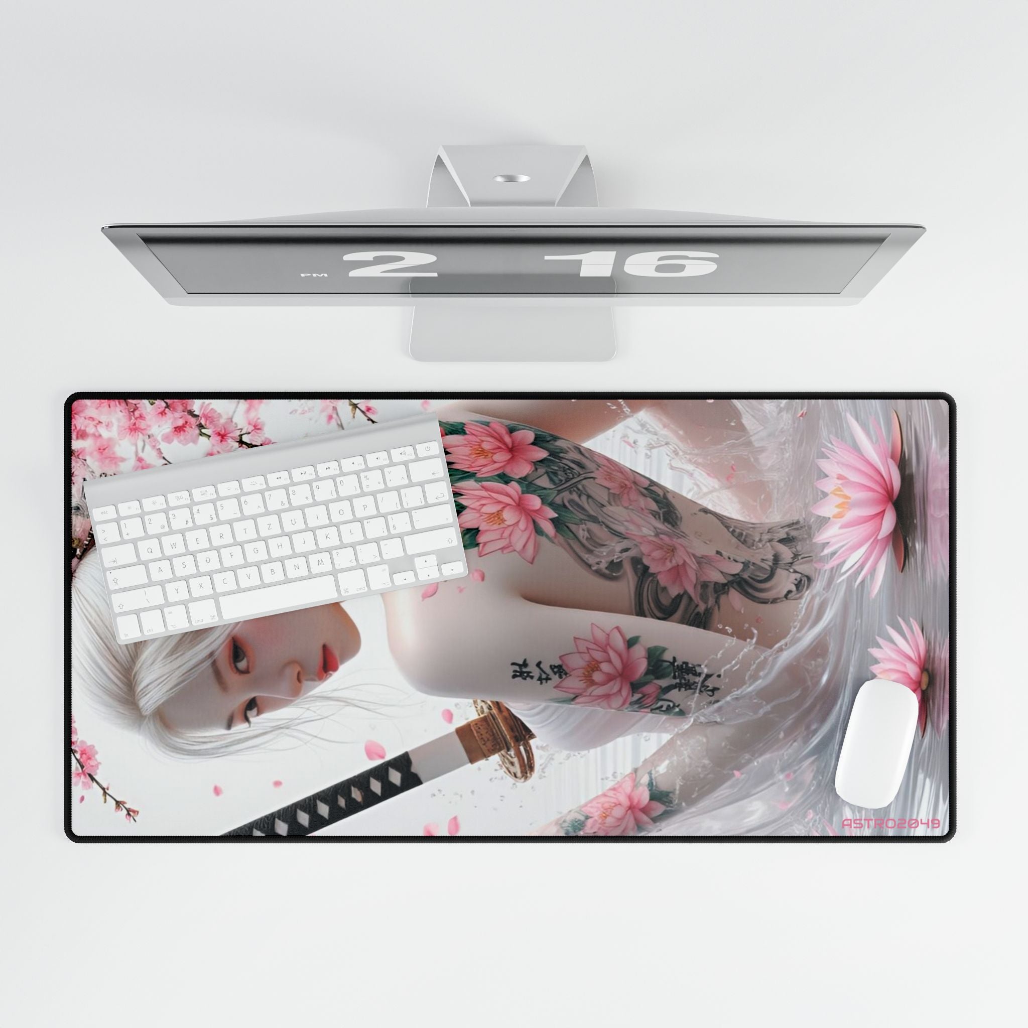 CYBERPUNK - GEISHA - SAMURAI - Elegantly Designed Desk Mats - Aesthetic Workspace Decor, Perfect for Gamers, Artists & Home Office