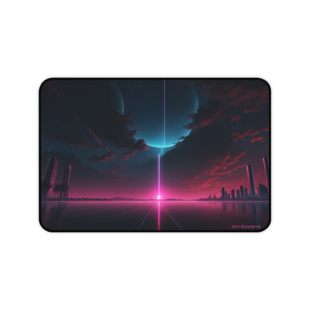 CYBERPUNK - RETROWAVE - Retro Futuristic Desk Mat, Gaming Mouse Pad, Office Decor, Gift for Gamers, Desk Accessories, Cyberpunk Theme