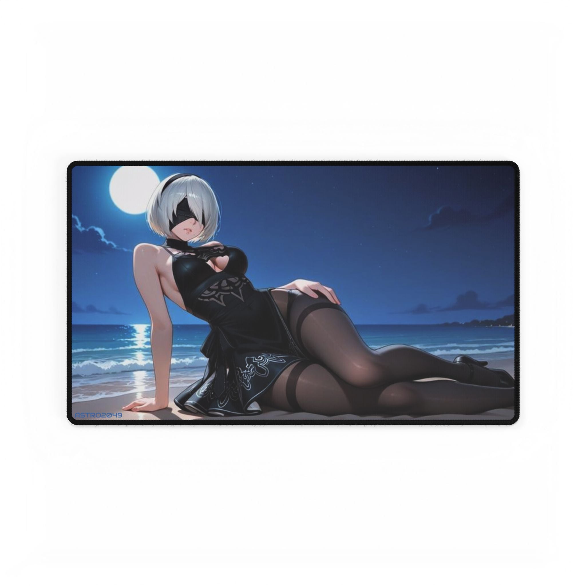 Nier: Automata - 2B -Elegant Themed Desk Mats for Gaming & Office, Custom Mat for Workstation, Anime Character Print, Gift for Gamers