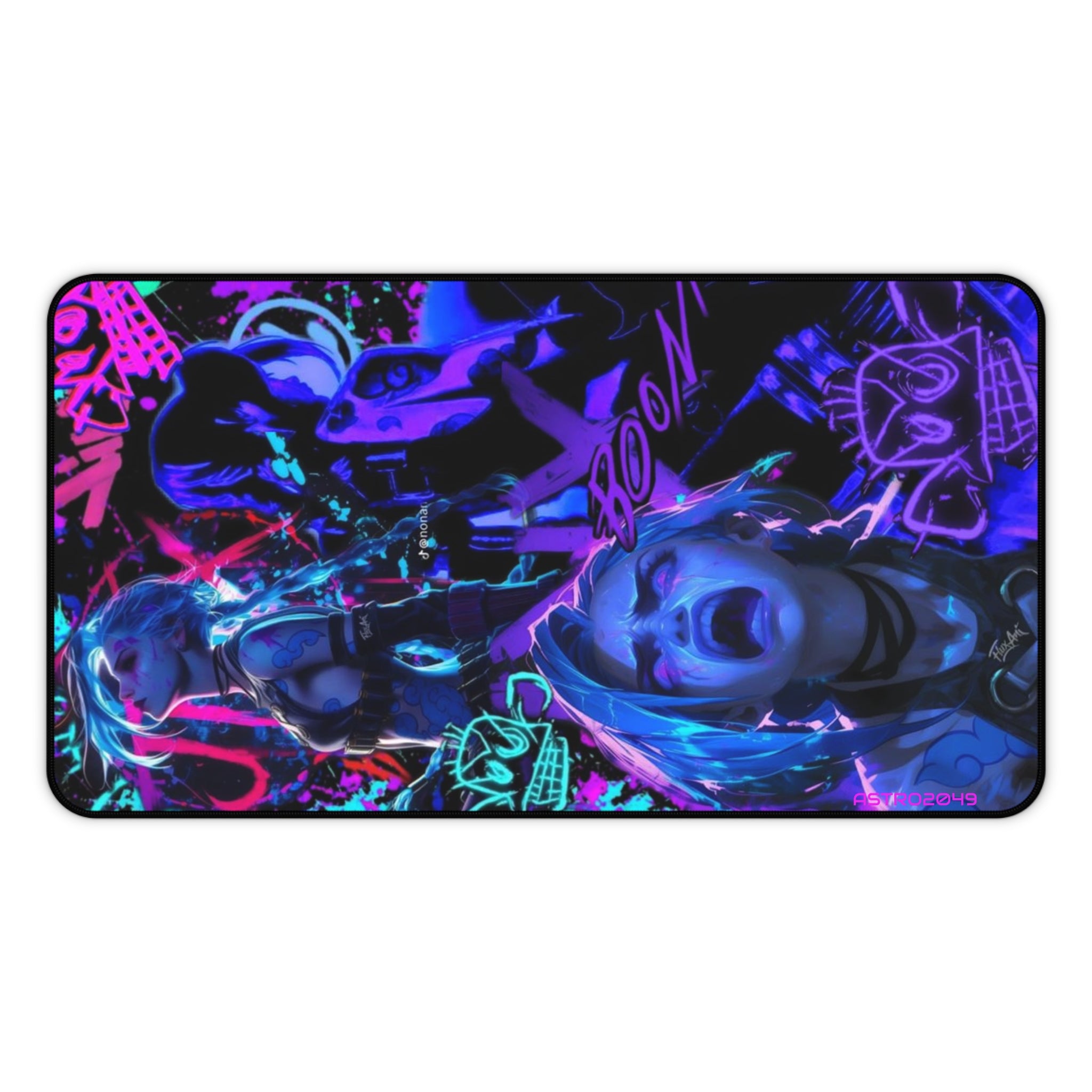 League of Legends - Arcane: JINX - Vibrant Anime Desk Mat for Gamers, Colorful Mouse Pad, Desktop Accessory, Gamer Gift, Desk Decor