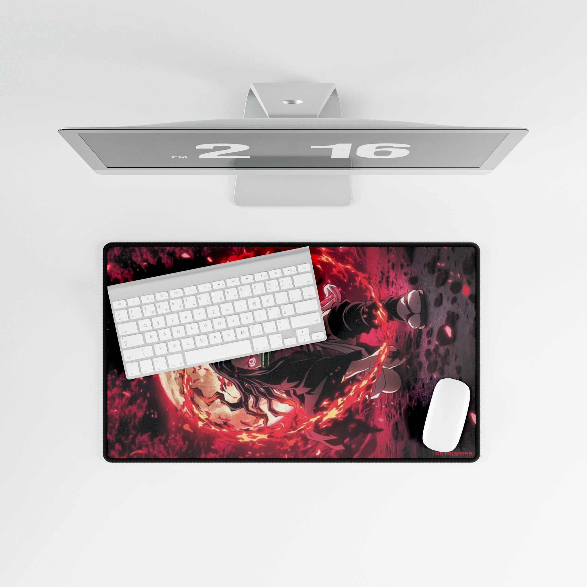 DEMON SLAYER - Kimetsu no yaiba - Anime-Themed Desk Mat with Unique Art, Gamer Desk Accessories, Home Office Decor, Anime Gifts for Fans