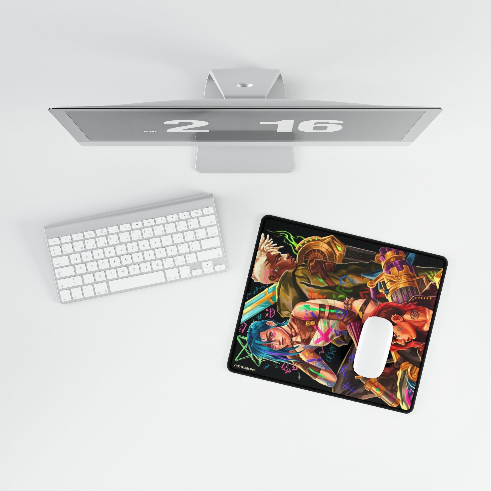 League of Legends - Arcane: JINX - Vibrant Gaming Desk Mat, Colorful Mouse Pad, Office Decor, Gamer Gift, Desk Accessory, Home Office