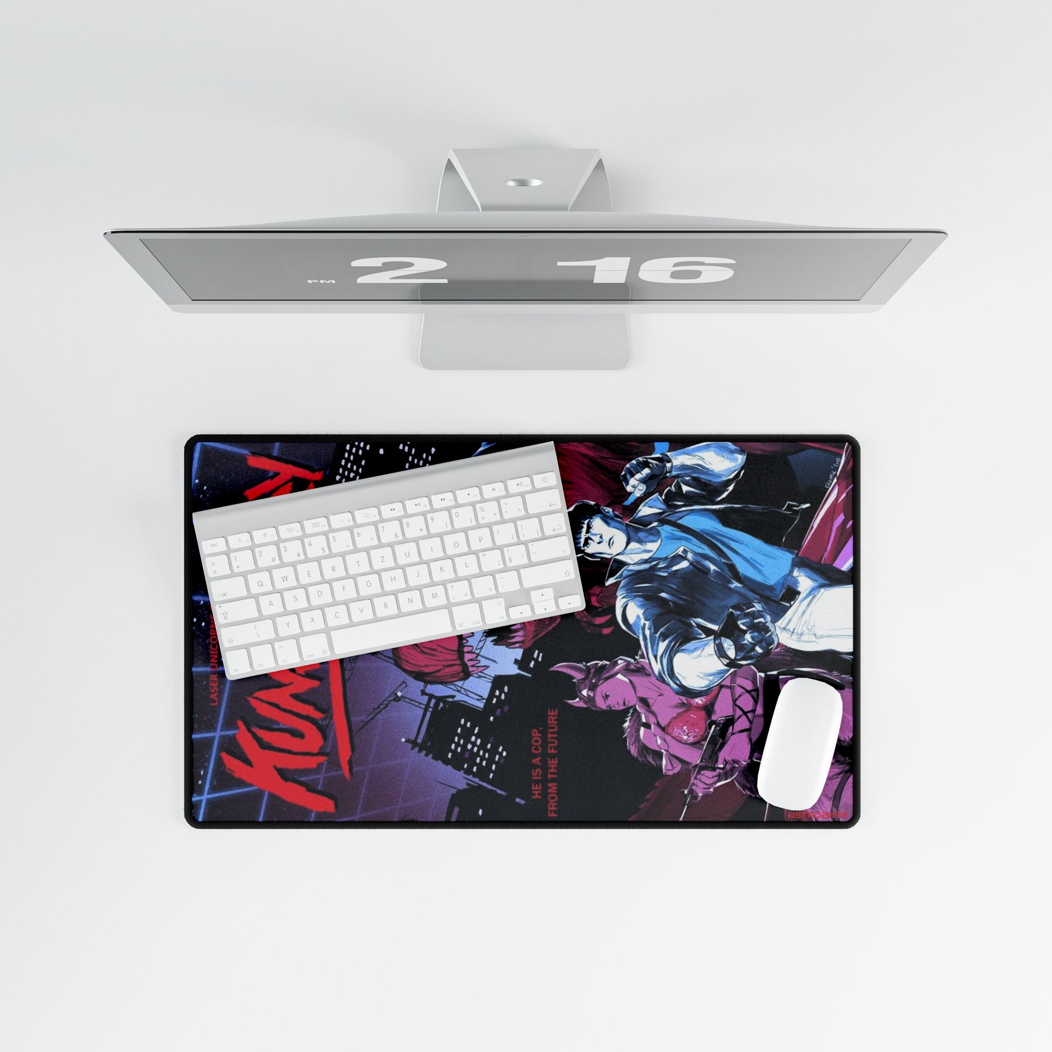 KUNG FURY - Desk Mat - Retro Gaming Desk Pad, Computer Mouse Pad, Home Office Decor, Gaming Gear, Unique Gift Idea