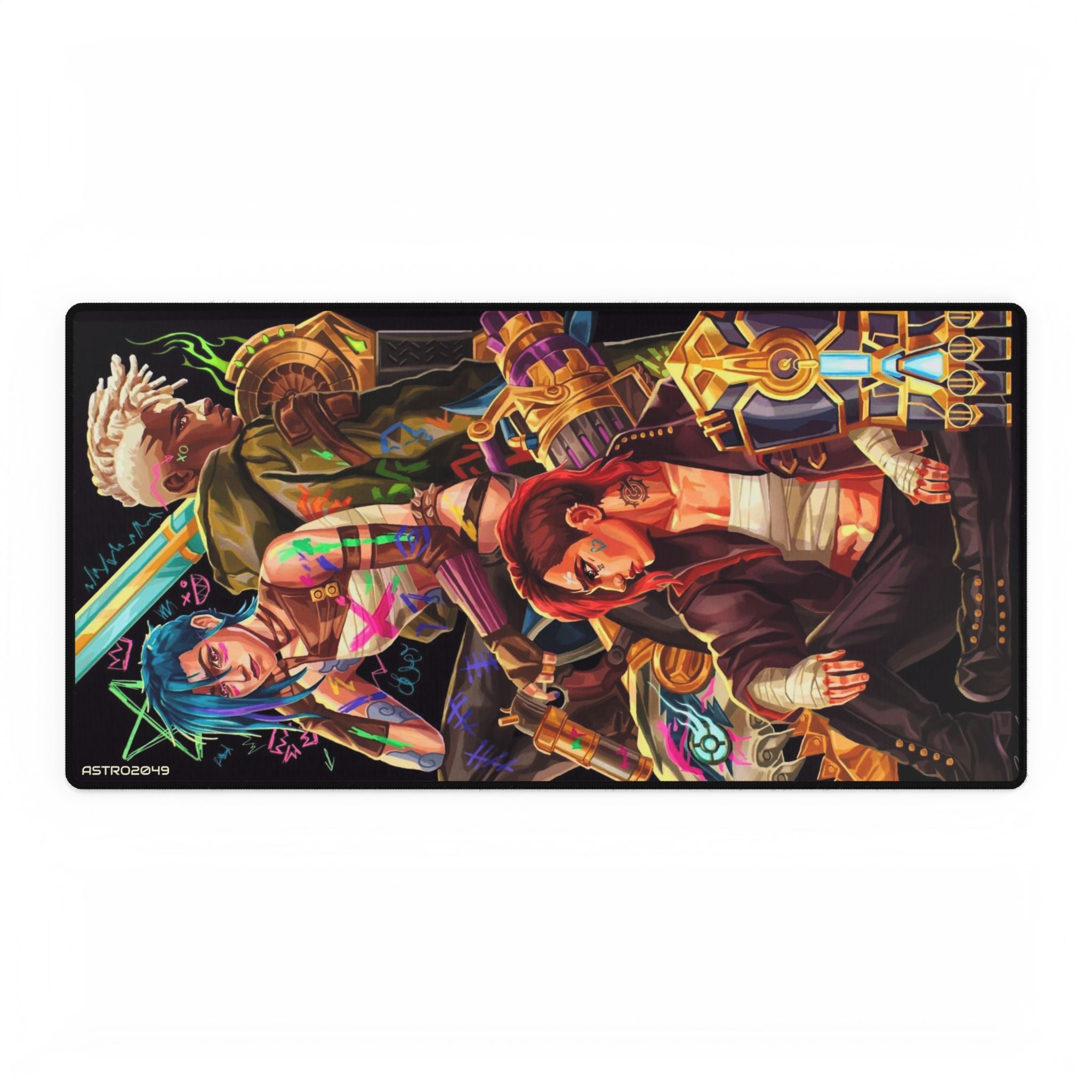 League of Legends - Arcane: JINX - Vibrant Gaming Desk Mat, Colorful Mouse Pad, Office Decor, Gamer Gift, Desk Accessory, Home Office