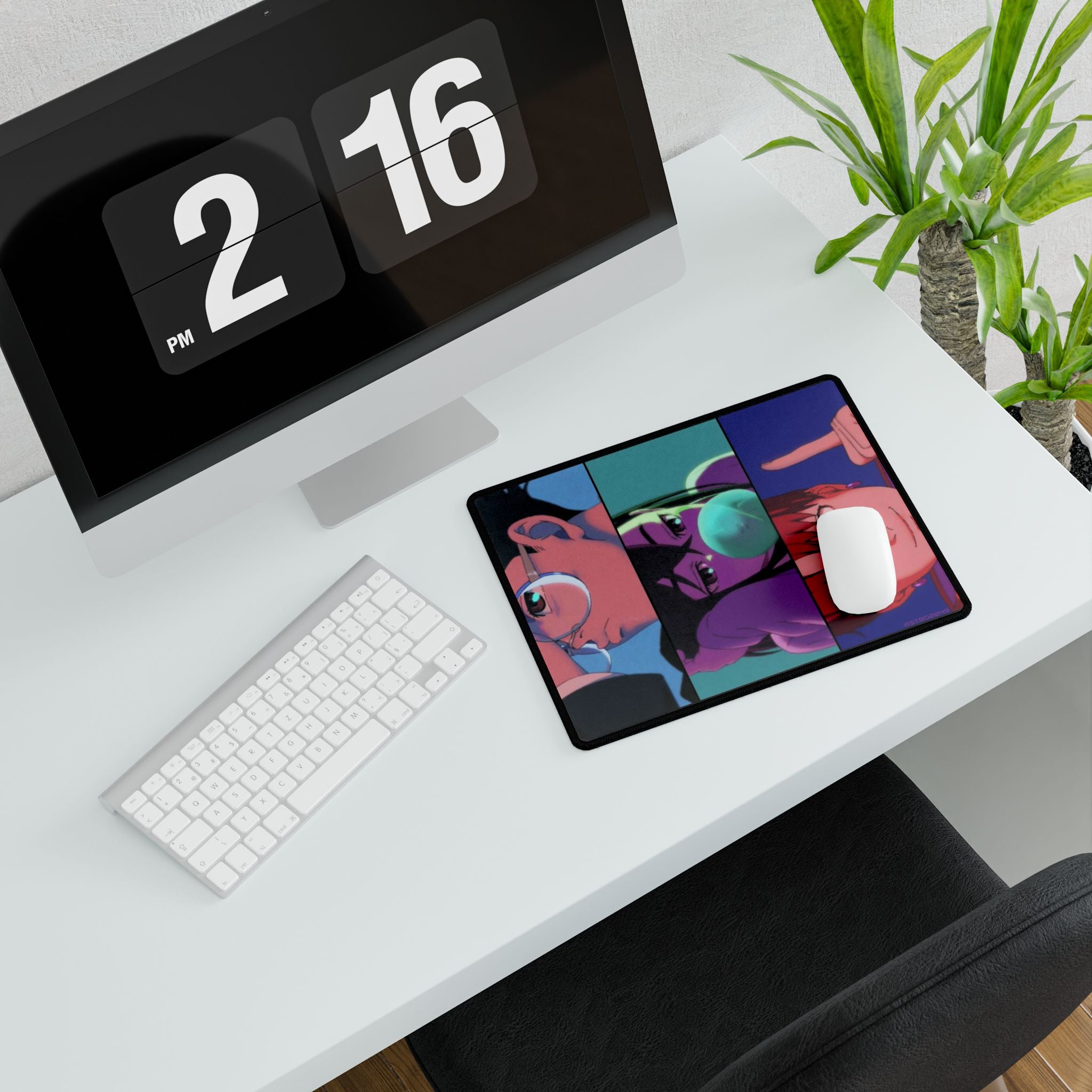 DANDADAN: Momo / Okarun - Vibrant Desk Mats for Gamers, Aesthetic Desk Accessories, Retro Anime Mouse Pad, Gift for Students