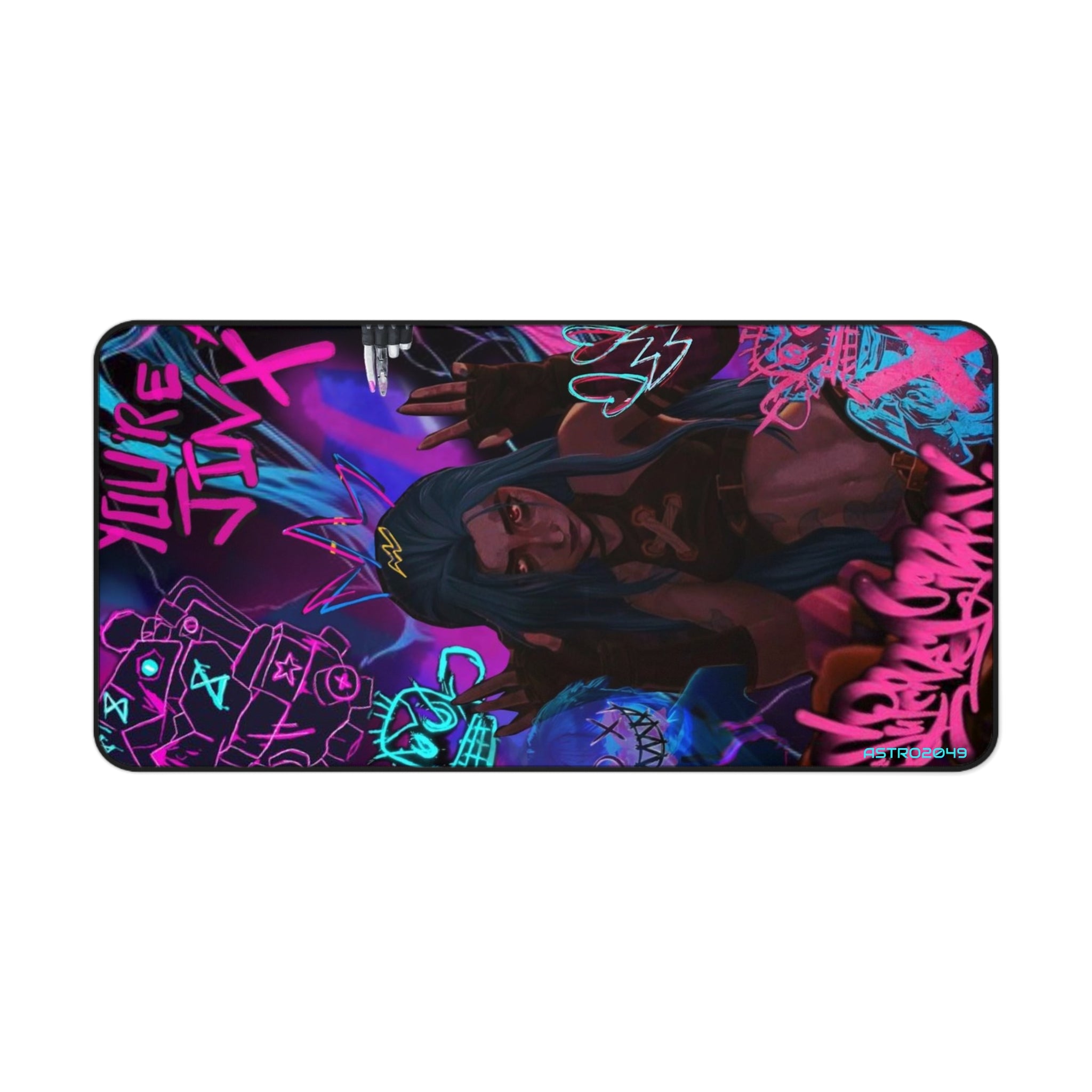 League of Legends - Arcane: JINX - Vibrant Gaming Desk Mat | Stylish Mousepad for Gamers | Perfect Gift for Gaming Enthusiasts.