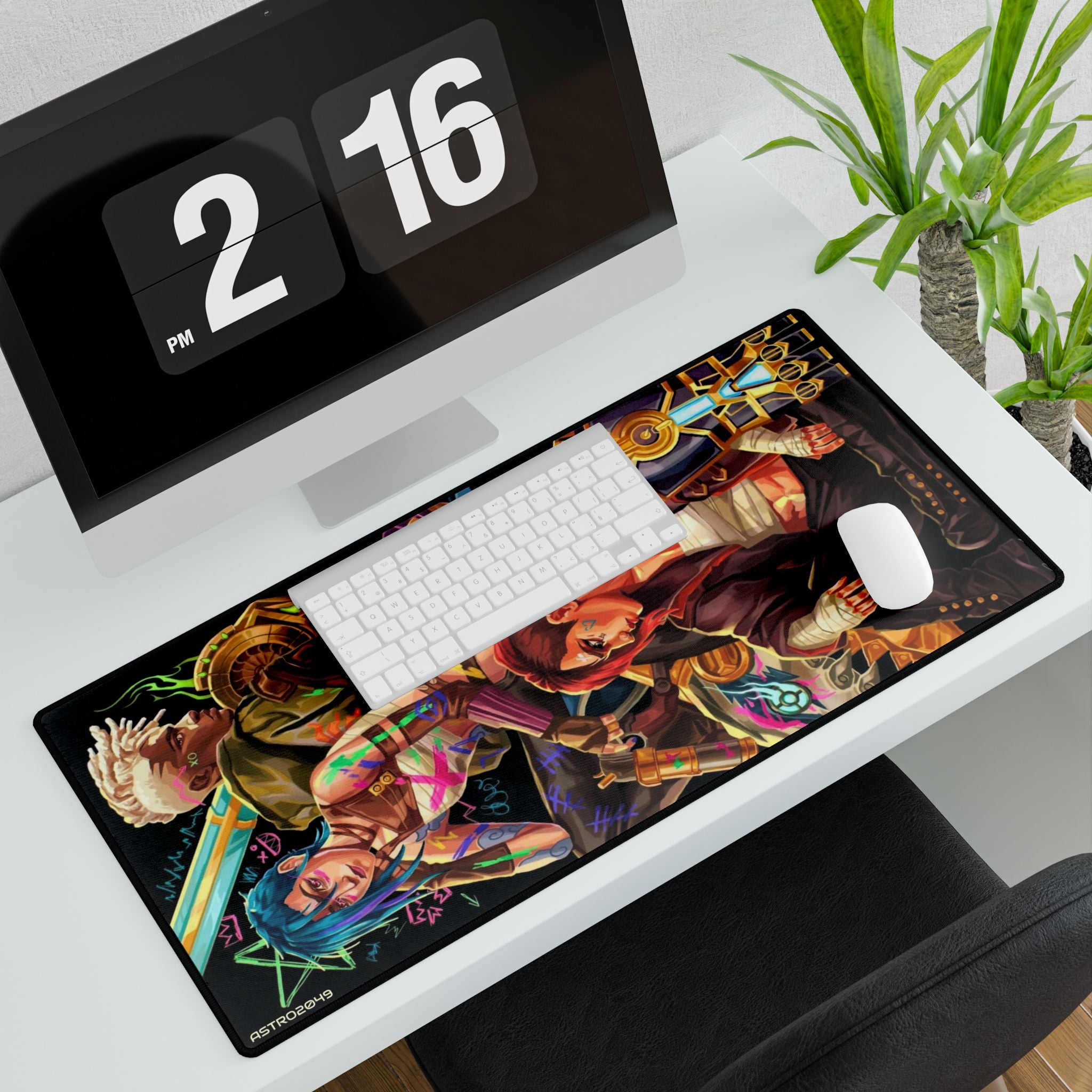 League of Legends - Arcane: JINX - Vibrant Gaming Desk Mat, Colorful Mouse Pad, Office Decor, Gamer Gift, Desk Accessory, Home Office