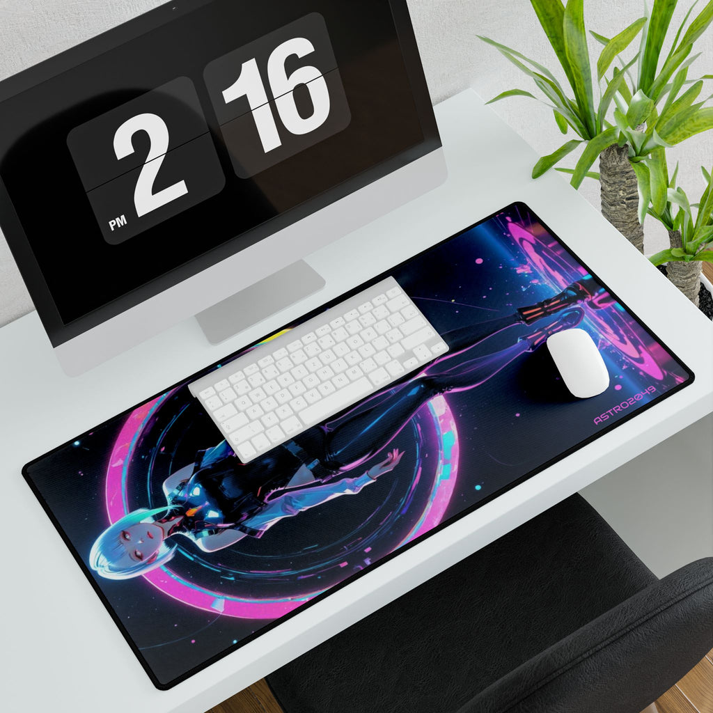 CYBERPUNK: Edgerunners 2077 - Desk Mat with Neon Design, Gaming Mouse Pad, Office Decor, Gift for Gamers, Computer Accessory