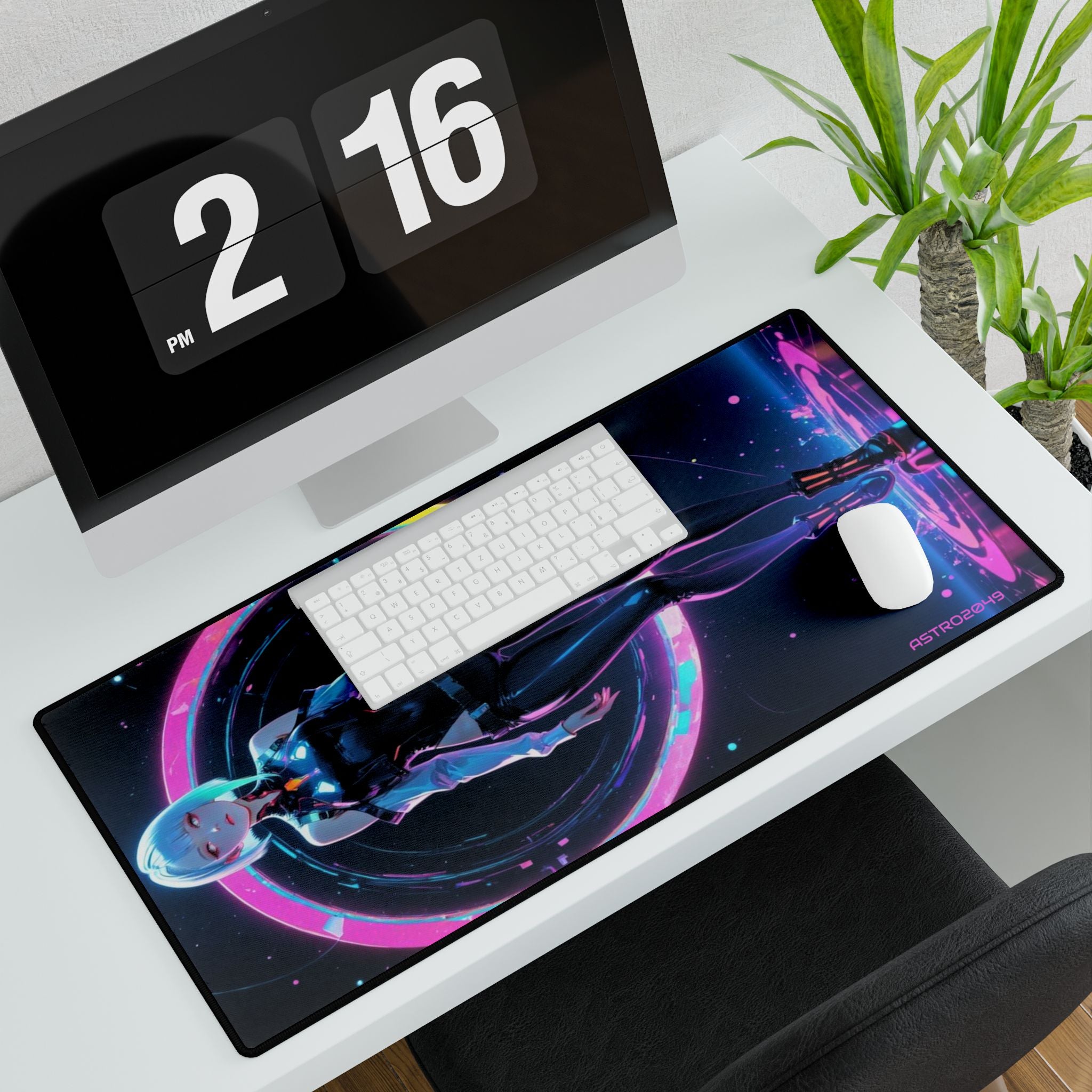 CYBERPUNK: Edgerunners 2077 - Desk Mat with Neon Design, Gaming Mouse Pad, Office Decor, Gift for Gamers, Computer Accessory