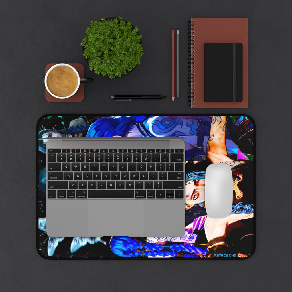 League of Legends - Arcane: JINX - Vibrant Desk Mat with Anime Art, Gaming Desk Accessory, Gift for Gamers, Eco-friendly Desk Pad