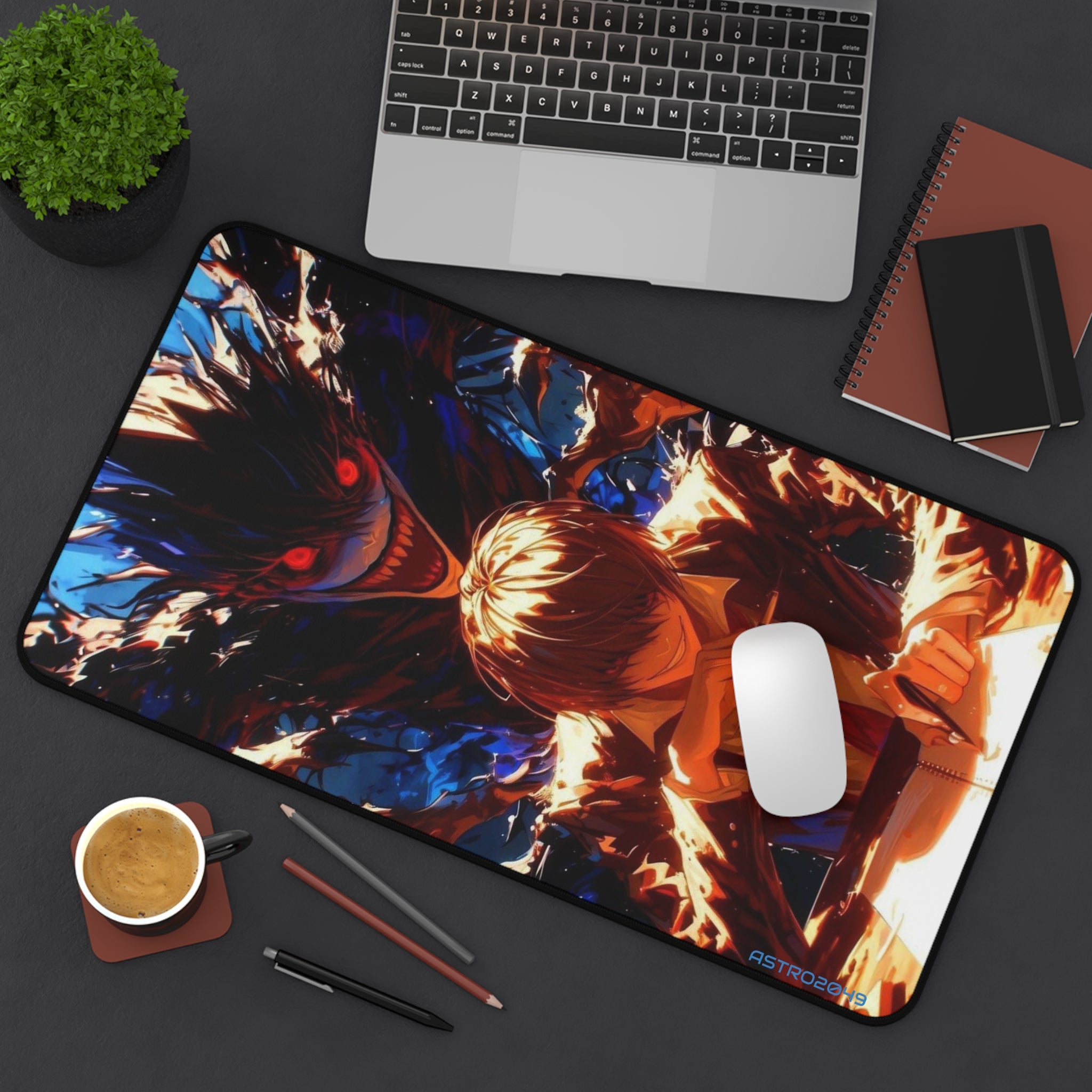 DEATH NOTE - Light / Akira - RYUK - Anime Desk Mat with Dark Aesthetic Design, Gaming Mouse Pad, Gift for Otaku, Unique Desk Accessories