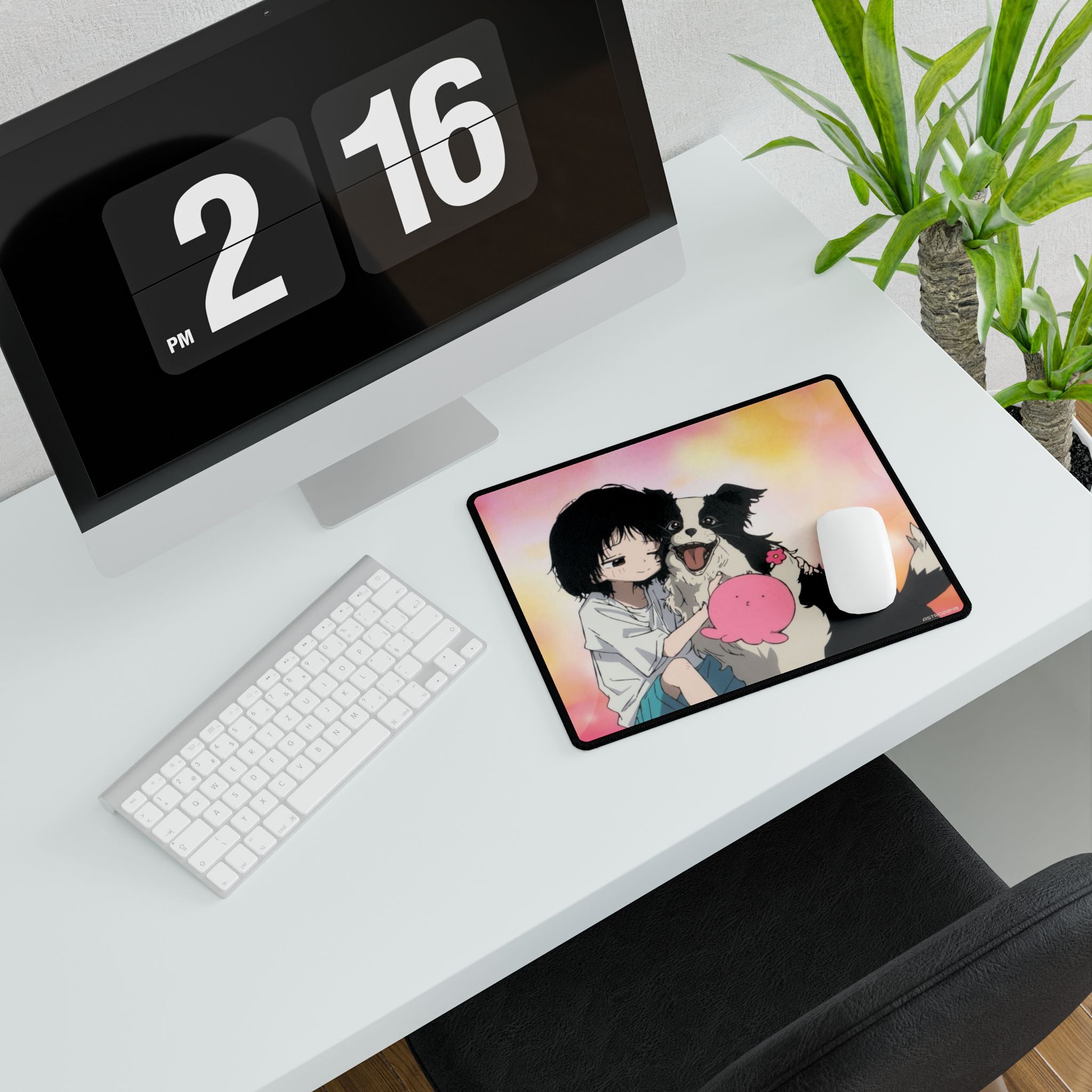 TAKOPIS ORIGINAL SIN - Anime-Inspired Desk Mat for Pet Lovers, Gaming and Office Decor, Vibrant Mouse Pad, Unique Gift for Students