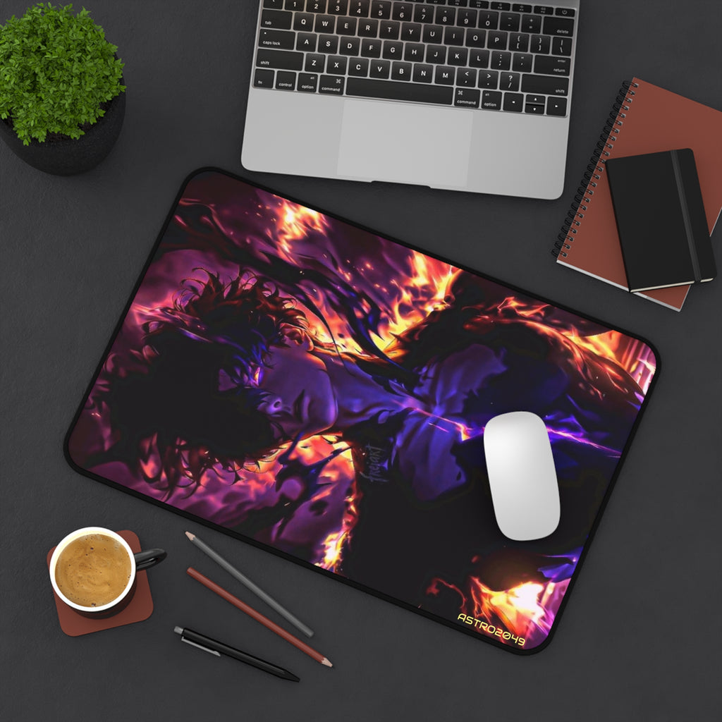 SOLO LEVELING - Sung Jinwoo - ARISE - Futuristic Fire Desk Mat - Gaming Mouse Pad, Office Decor, Unique Gifts for Gamers, Desk Accessories