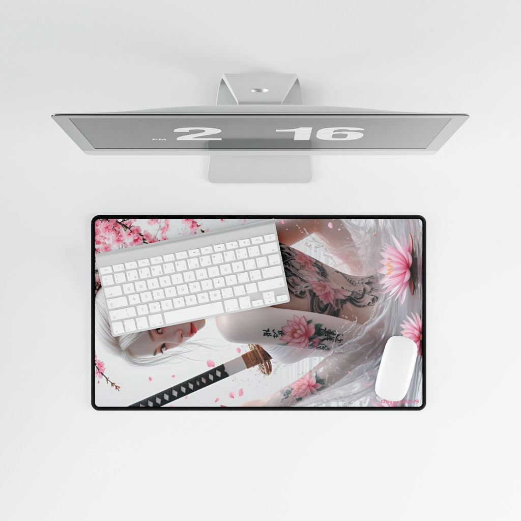 CYBERPUNK - GEISHA - SAMURAI - Elegantly Designed Desk Mats - Aesthetic Workspace Decor, Perfect for Gamers, Artists & Home Office
