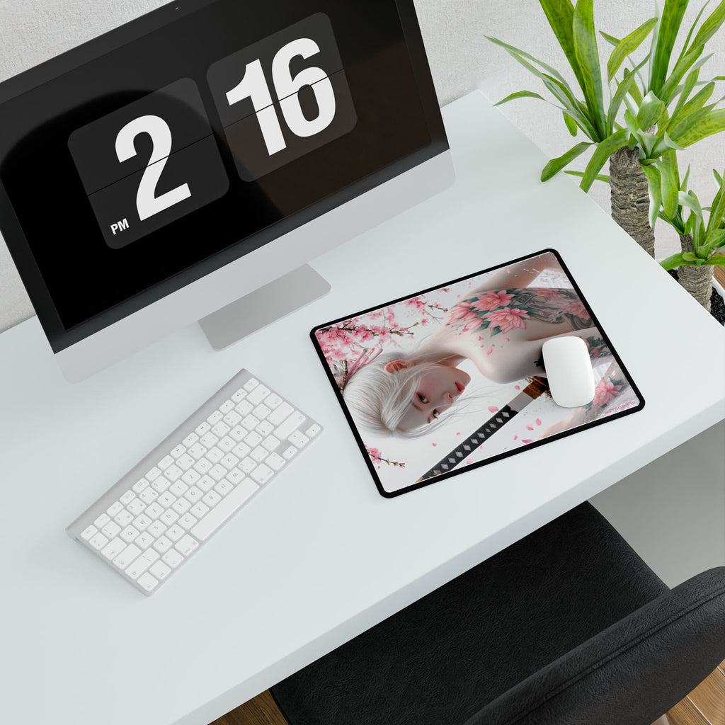 CYBERPUNK - GEISHA - SAMURAI - Elegantly Designed Desk Mats - Aesthetic Workspace Decor, Perfect for Gamers, Artists & Home Office