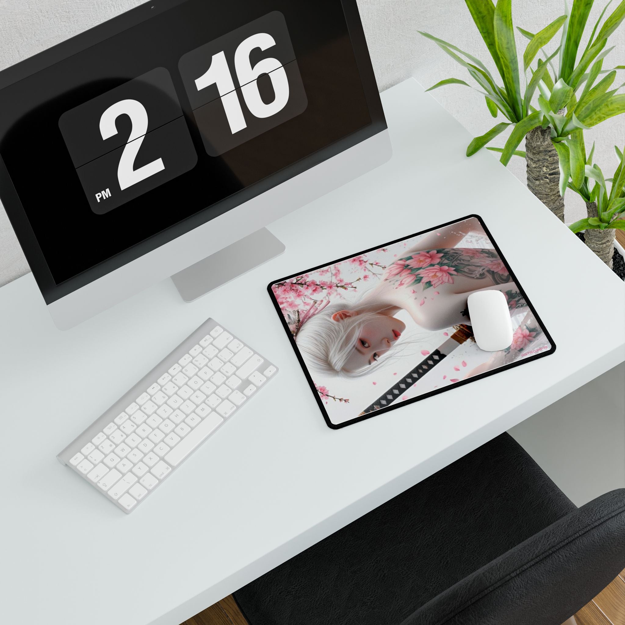 CYBERPUNK - GEISHA - SAMURAI - Elegantly Designed Desk Mats - Aesthetic Workspace Decor, Perfect for Gamers, Artists & Home Office