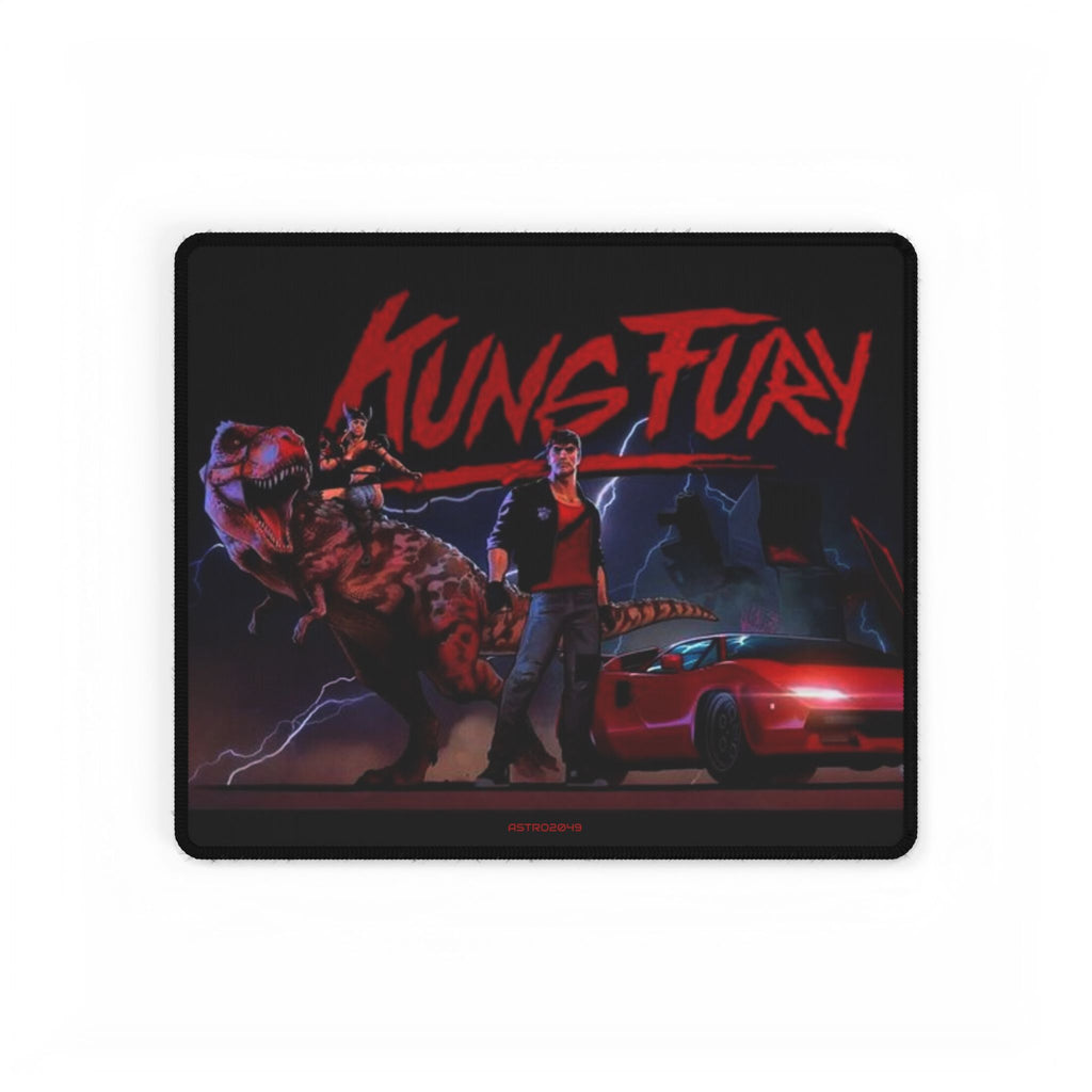 KUNG FURY - Inspired Desk Mat, Gamer Desk Accessories, Retro Office Decor, Unique Gift for Gamers, Computer Mousepad