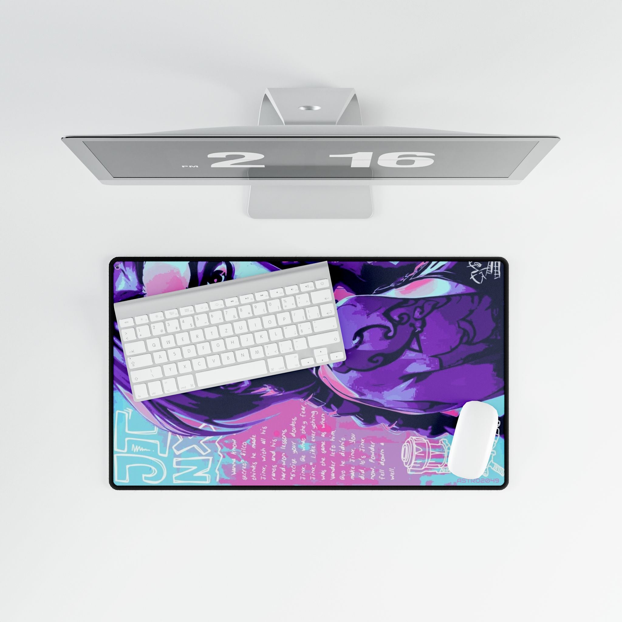 League of Legends - Arcane: JINX - Cool Desk Mats with Vibrant Designs for Gamers, Home Office Decor, Unique Gift Ideas, Gaming Accessories